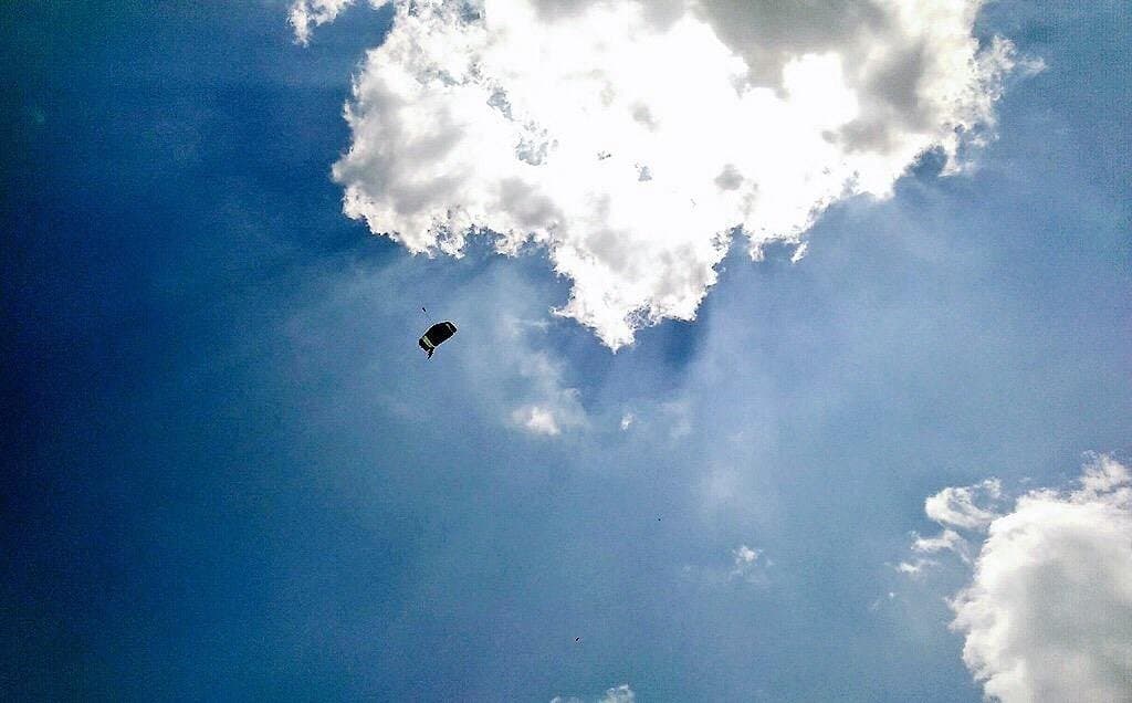 Skydiver descending at iSkydive Miami in Homestead