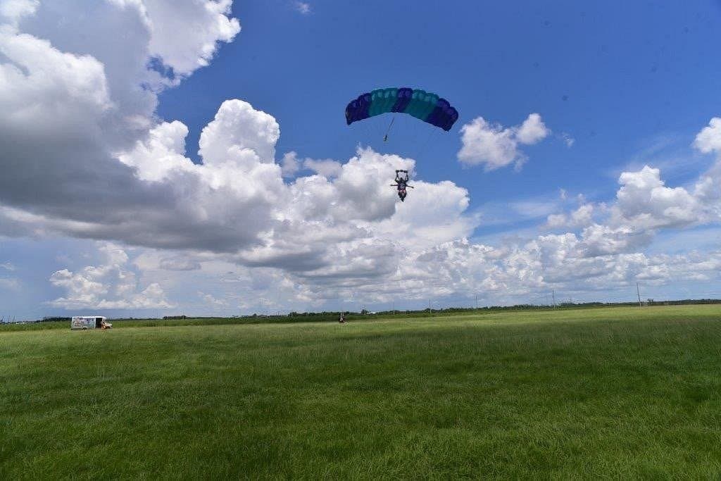 Skydiver landing at iSkydive Miami in Homestead