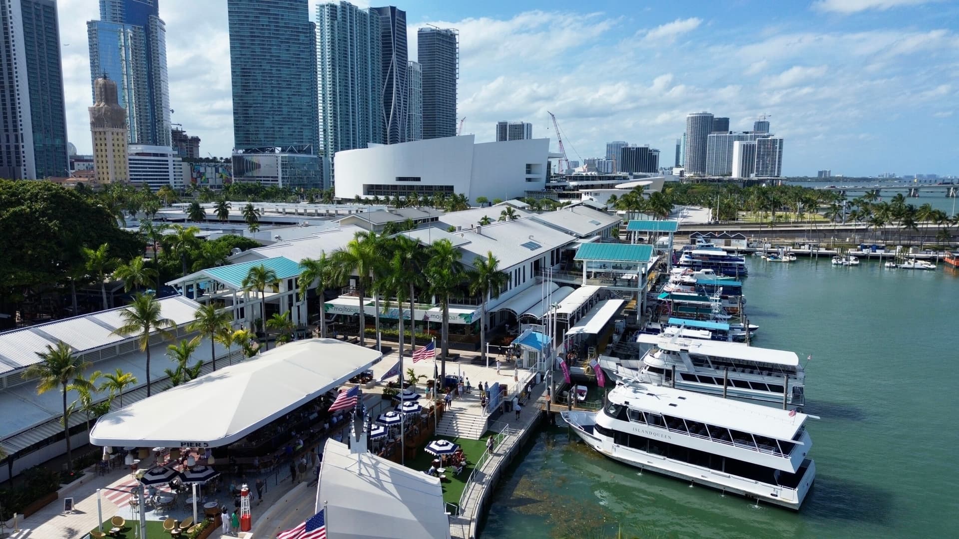 Island Queen Cruises & Tours waterfront view in Miami