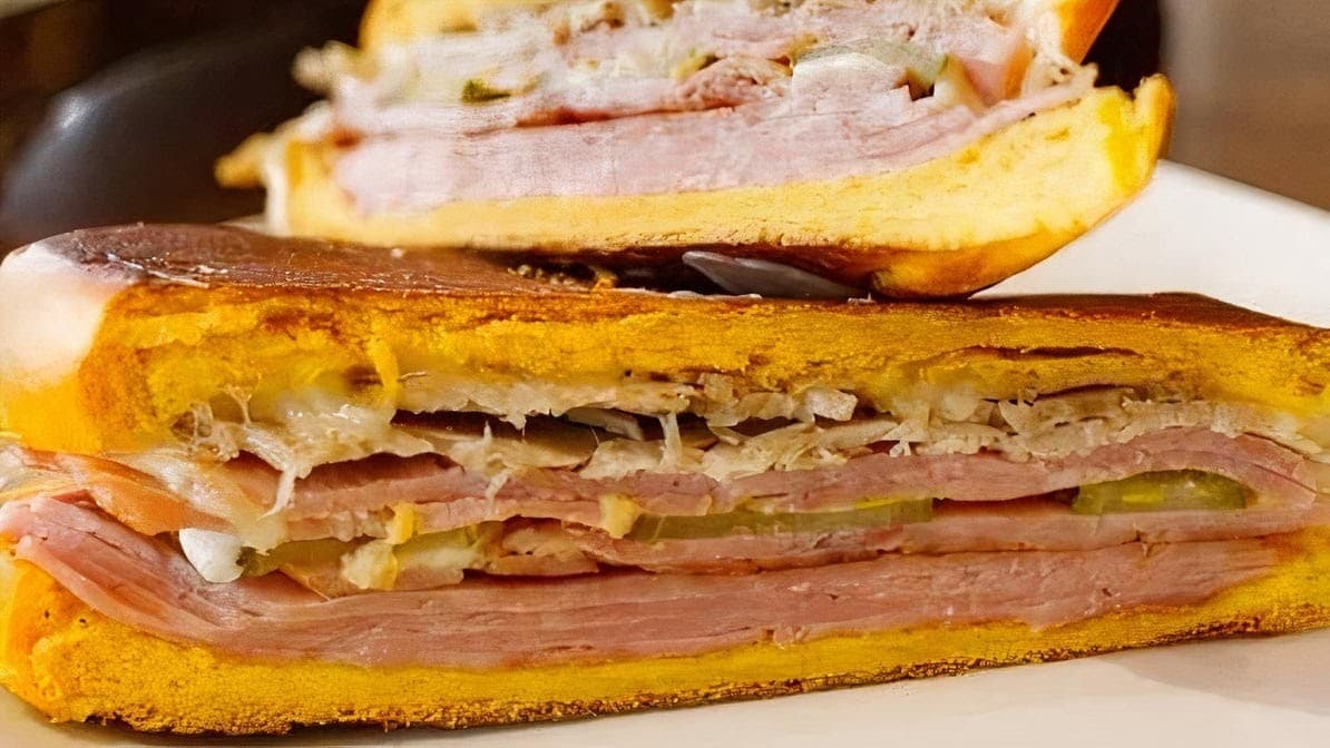 Cuban sandwich at Islas Canarias Restaurant in Miami