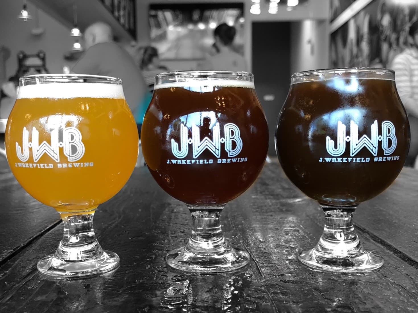 Craft beers at J Wakefield Brewing in Miami