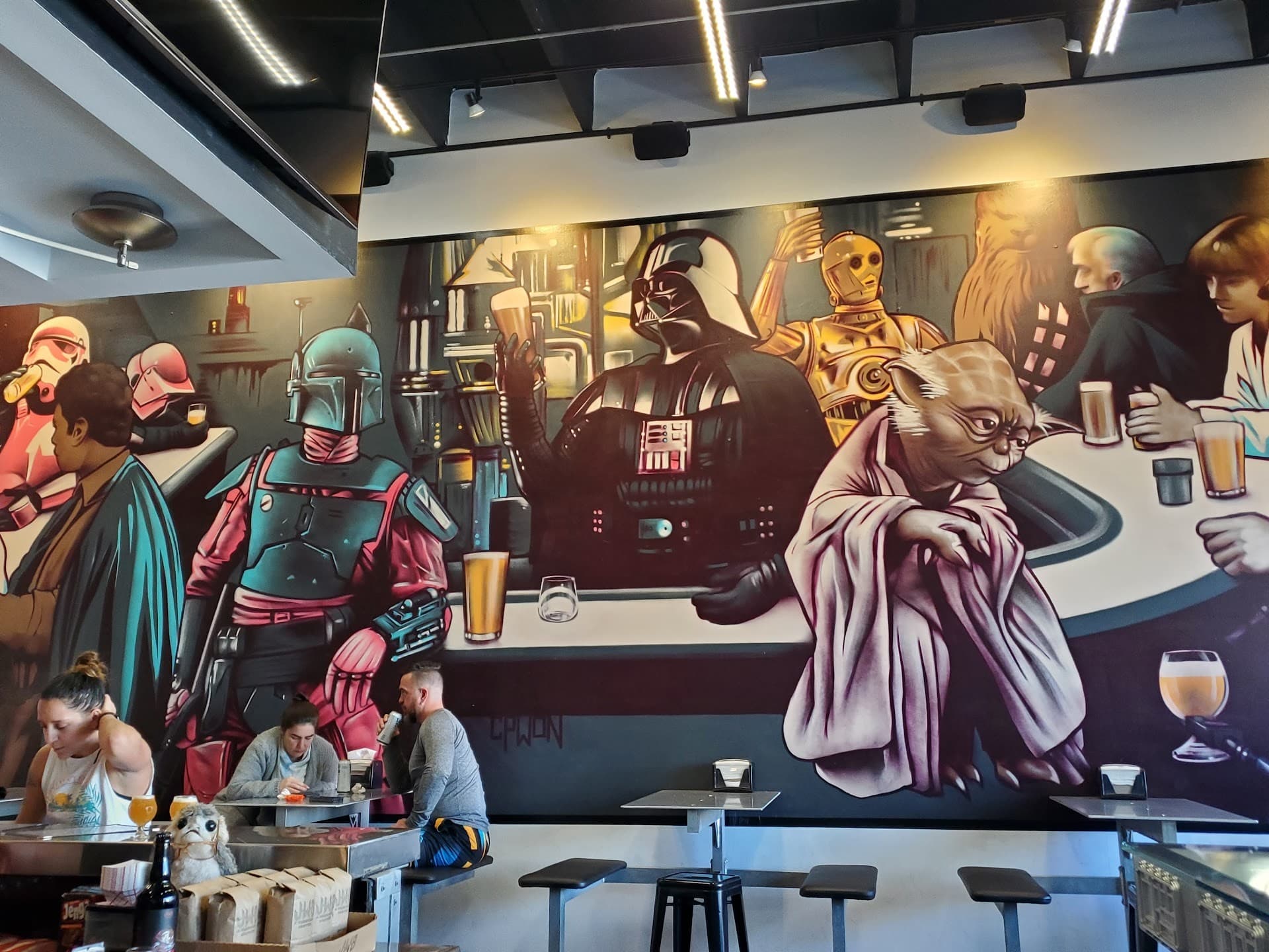 J Wakefield Brewing interior mural art in Miami