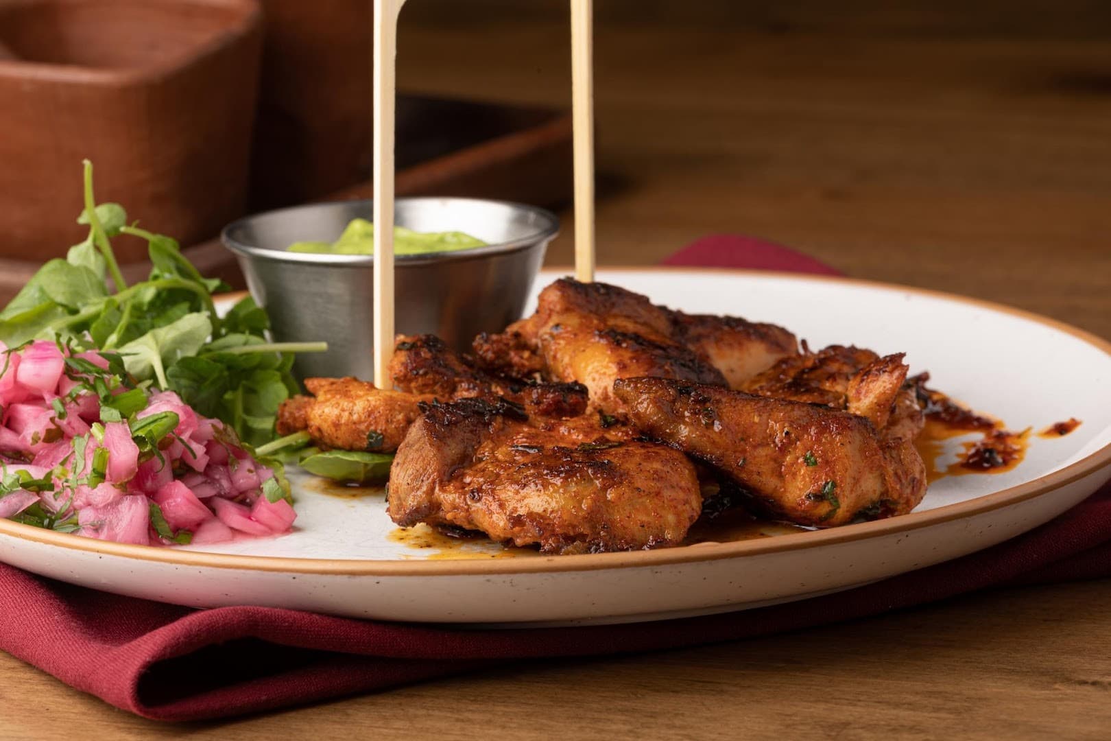 Delicious chicken dish at Jaguar Restaurant in Coconut Grove, Miami