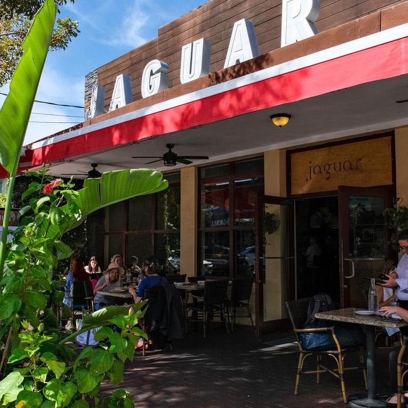 Exterior view of Jaguar Restaurant in Coconut Grove, Miami