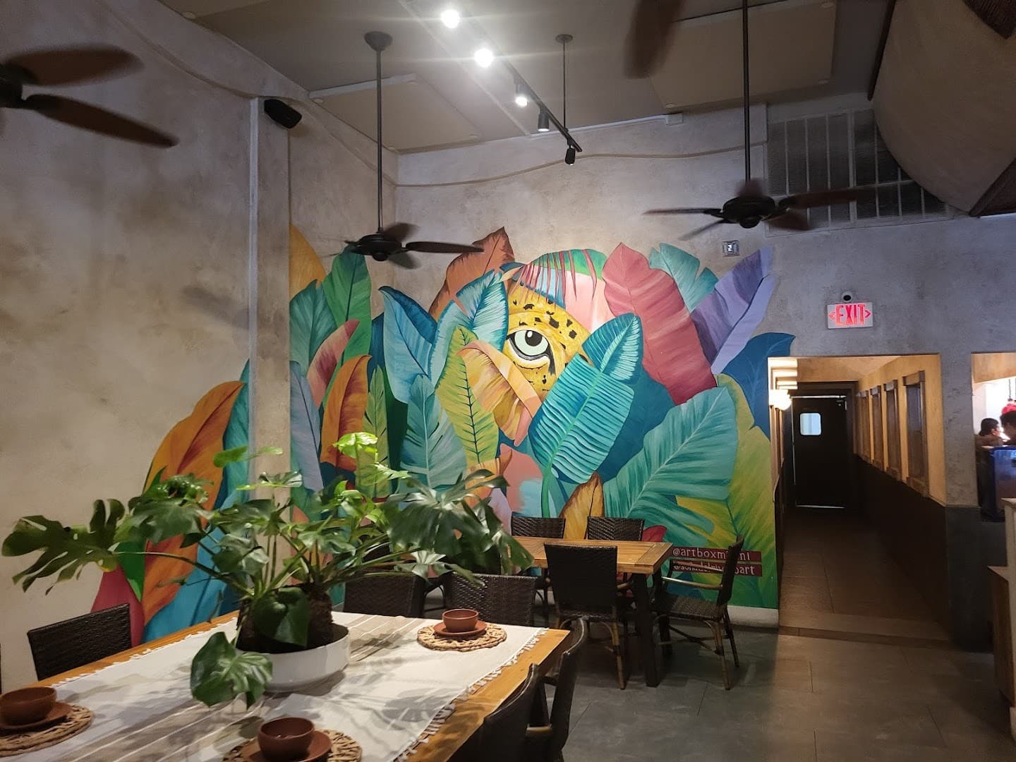 Interior of Jaguar Restaurant in Coconut Grove, Miami