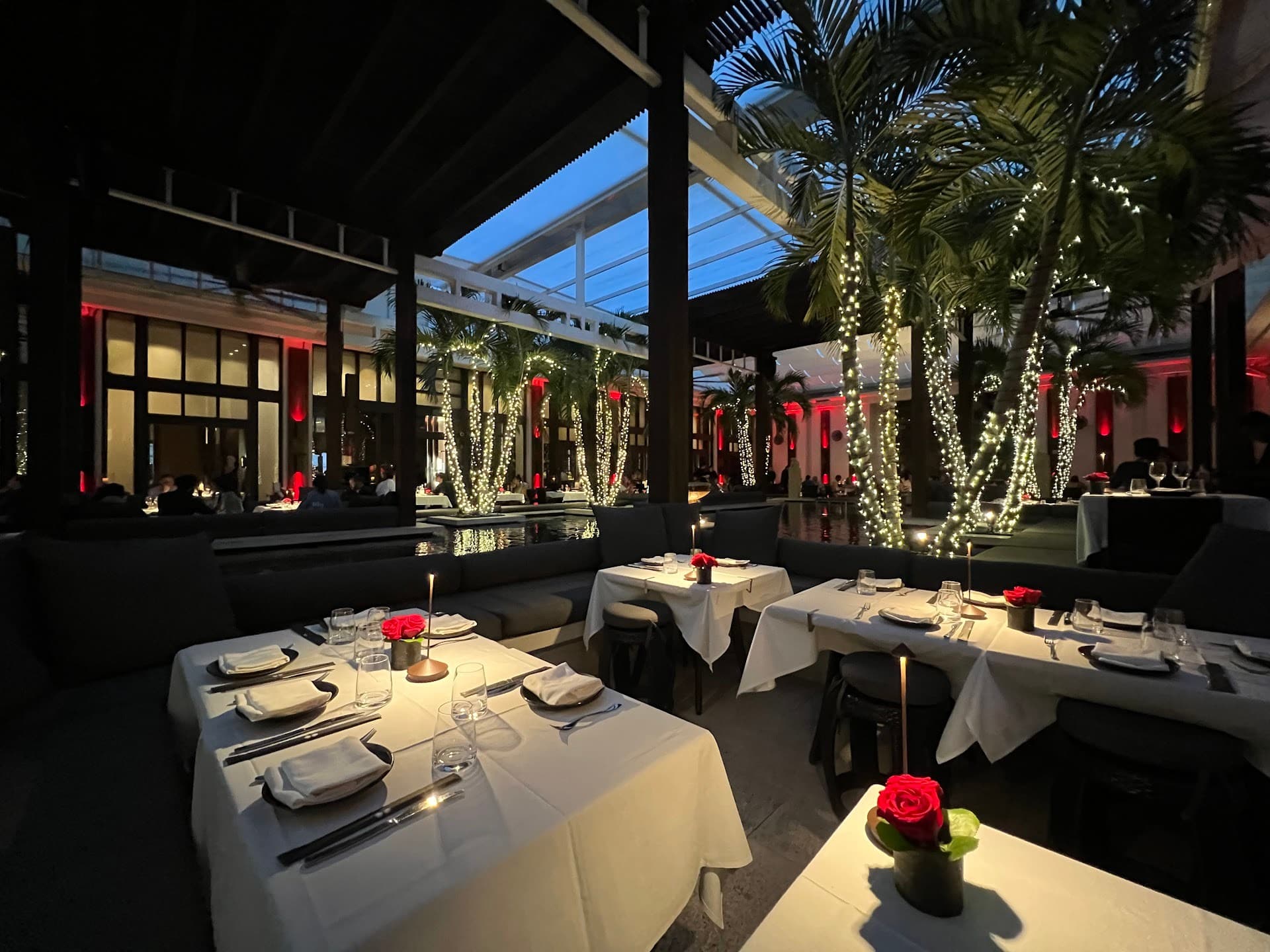 Elegant dining room at Jaya at The Setai, Miami Beach