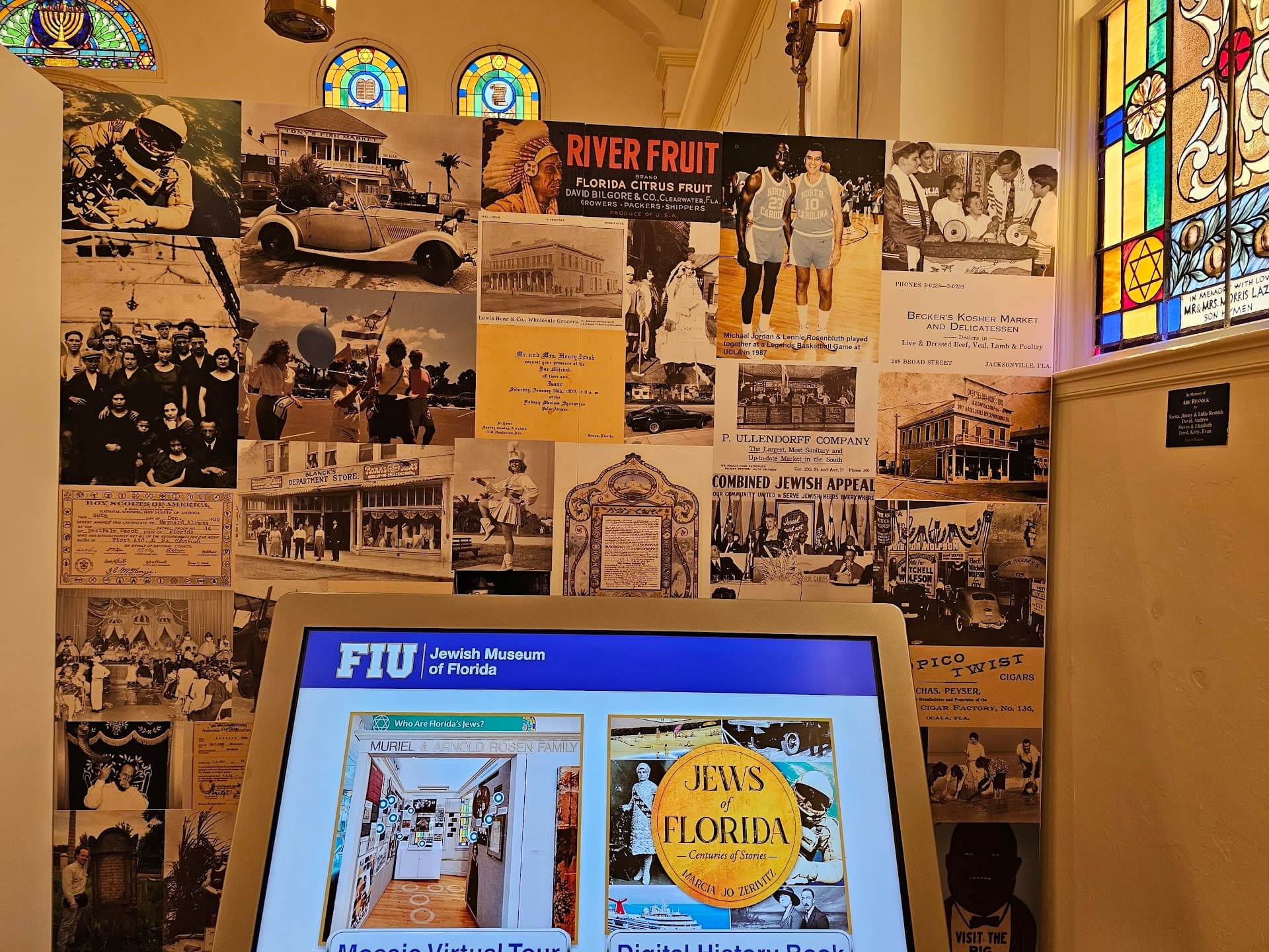 Historical exhibit at Jewish Museum of Florida in Miami Beach