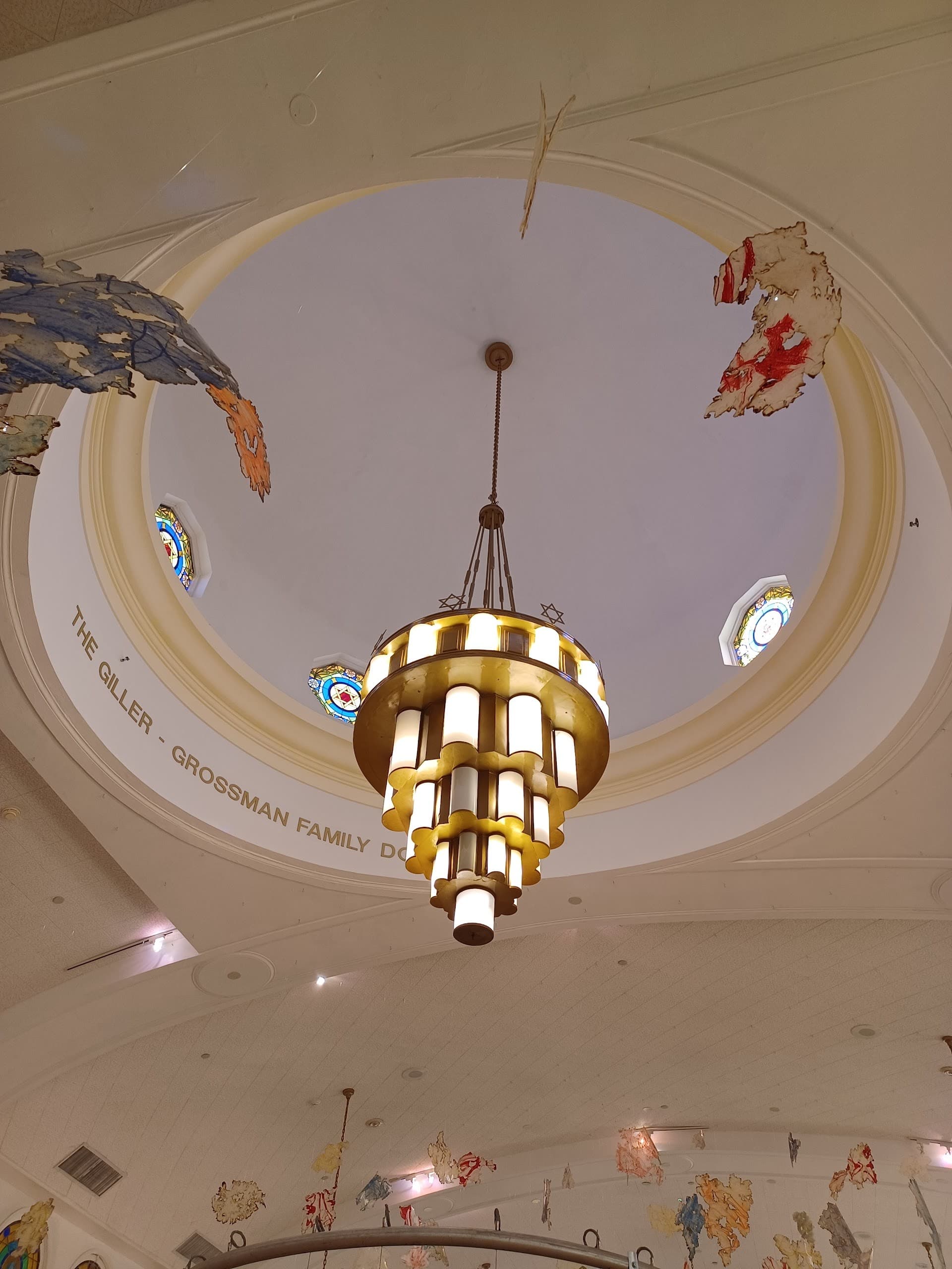 Chandelier and ceiling at Jewish Museum of Florida-FIU in Miami Beach