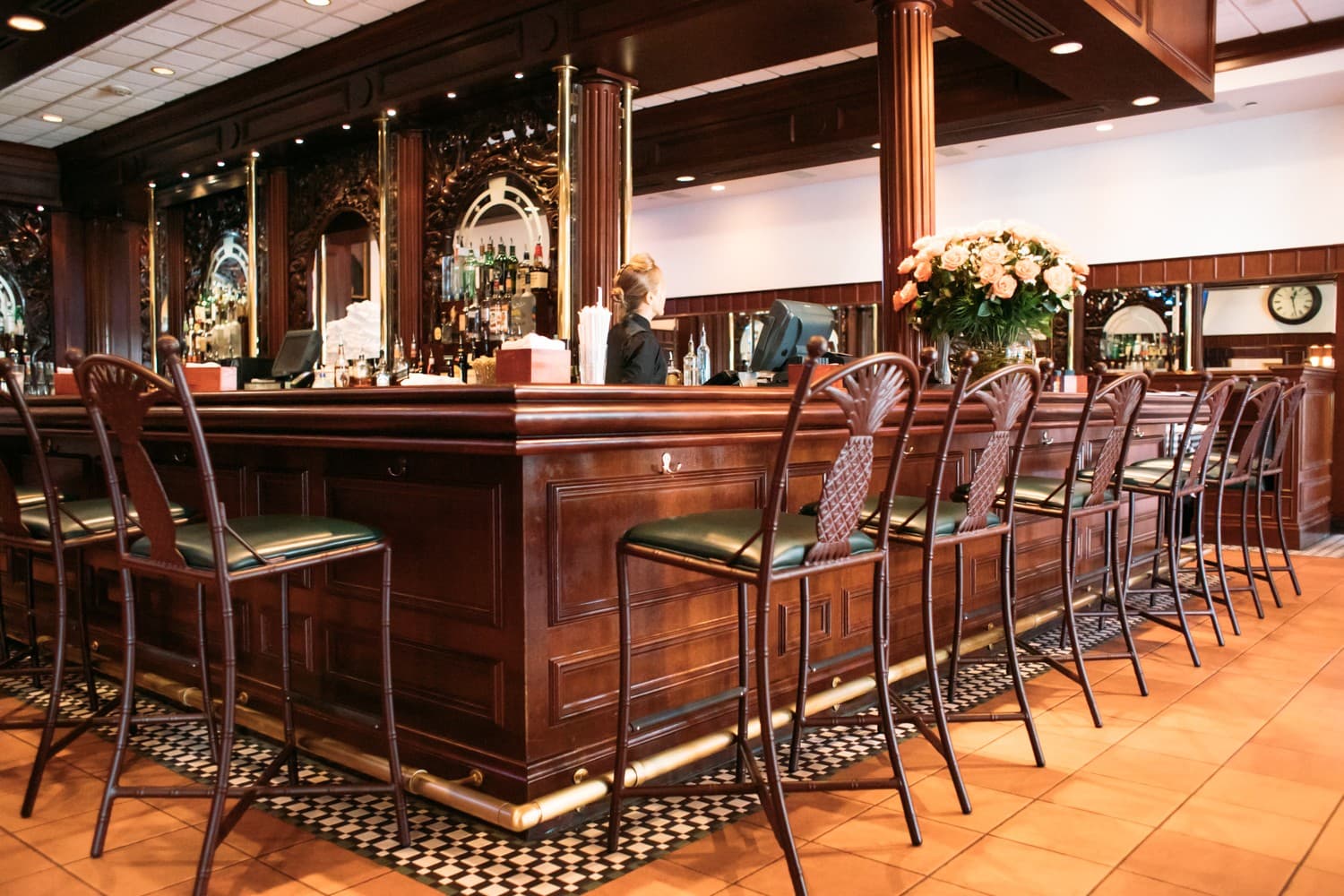 Joe's Stone Crab bar area in Miami Beach