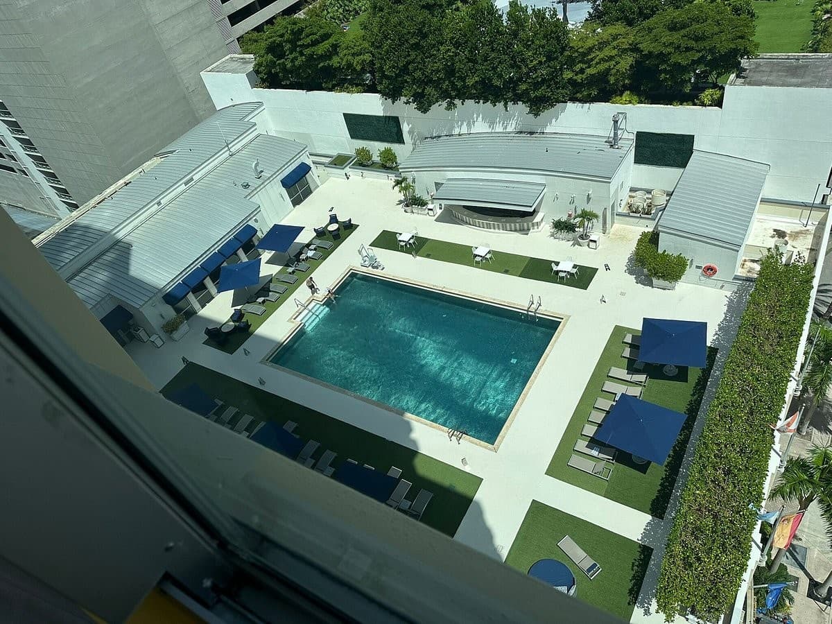 JW Marriott Miami pool area with sun loungers