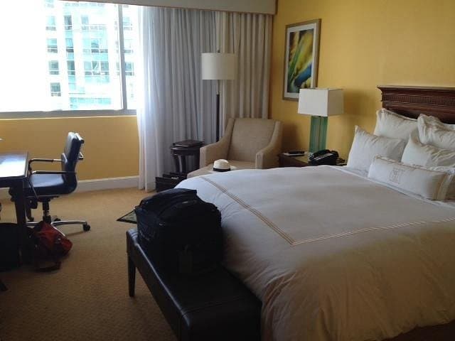 JW Marriott Miami hotel room interior with bright decor