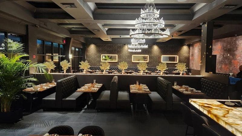 Elegant interior of JZ Steakhouse Aventura in North Miami Beach