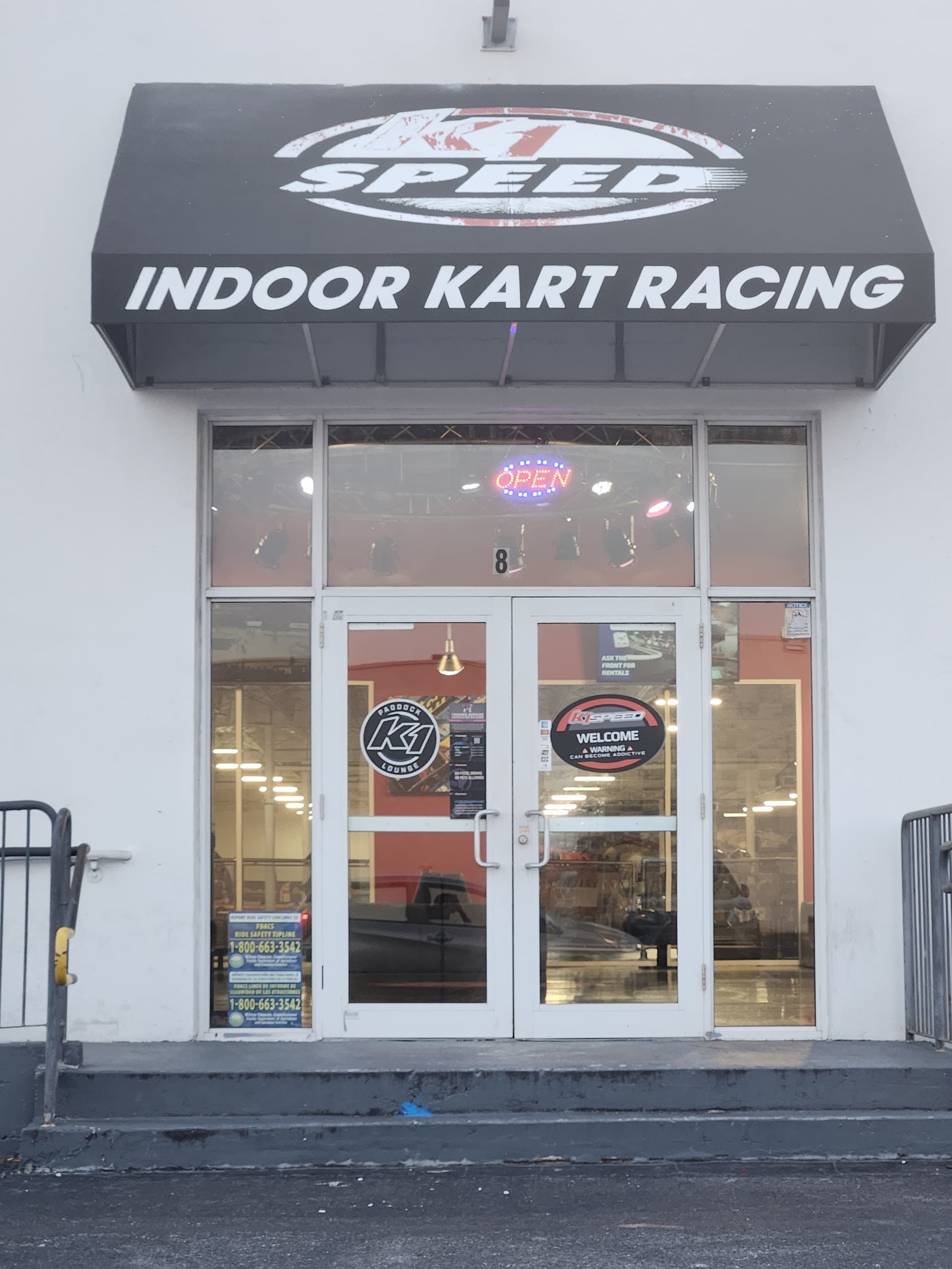 K1 Speed Miami entrance in Medley