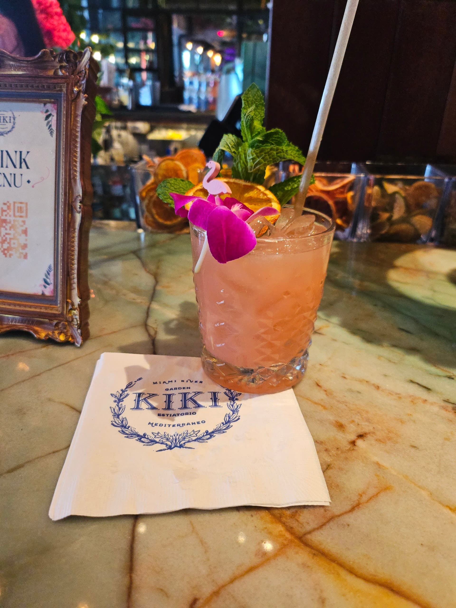 Cocktail at Kiki On The River in Miami