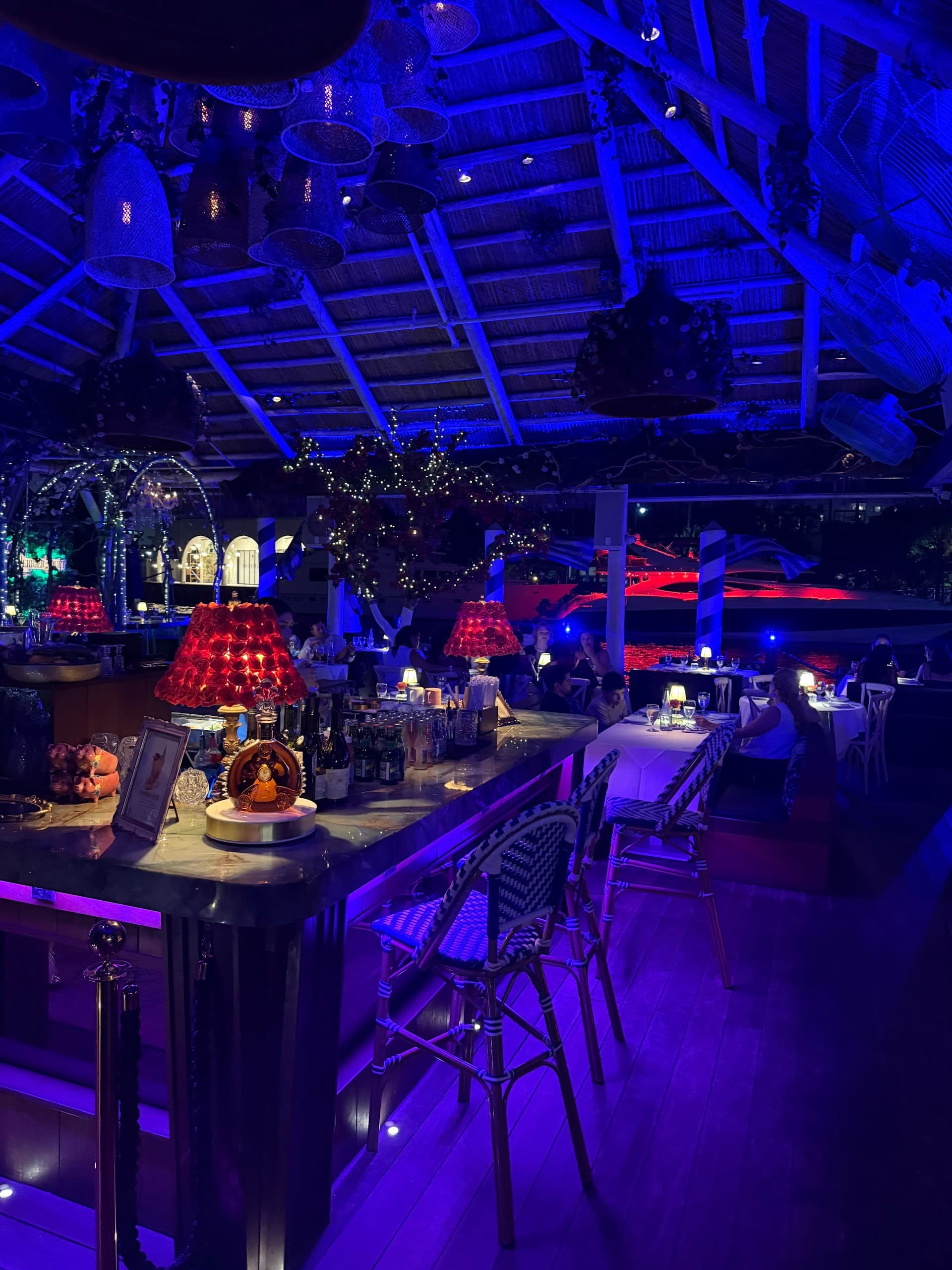 Interior view of Kiki On The River restaurant in Miami