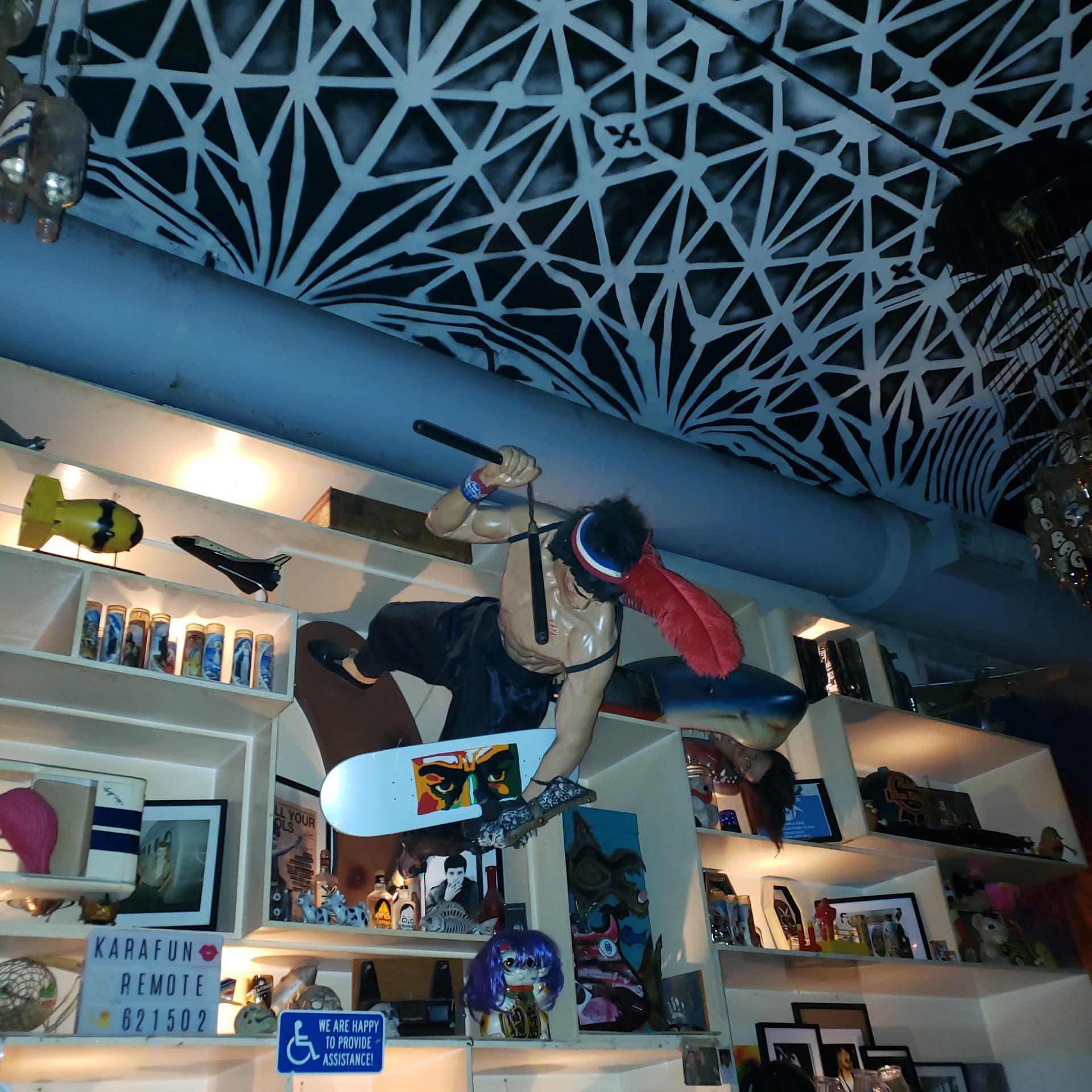 Artistic decor at Kill Your Idol in Miami Beach