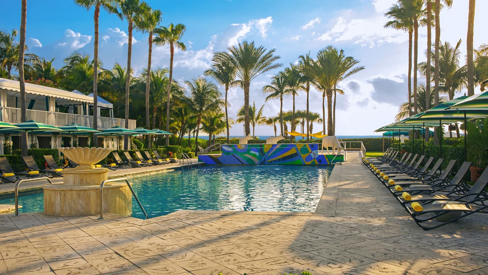 Kimpton Surfcomber Hotel pool area in Miami Beach