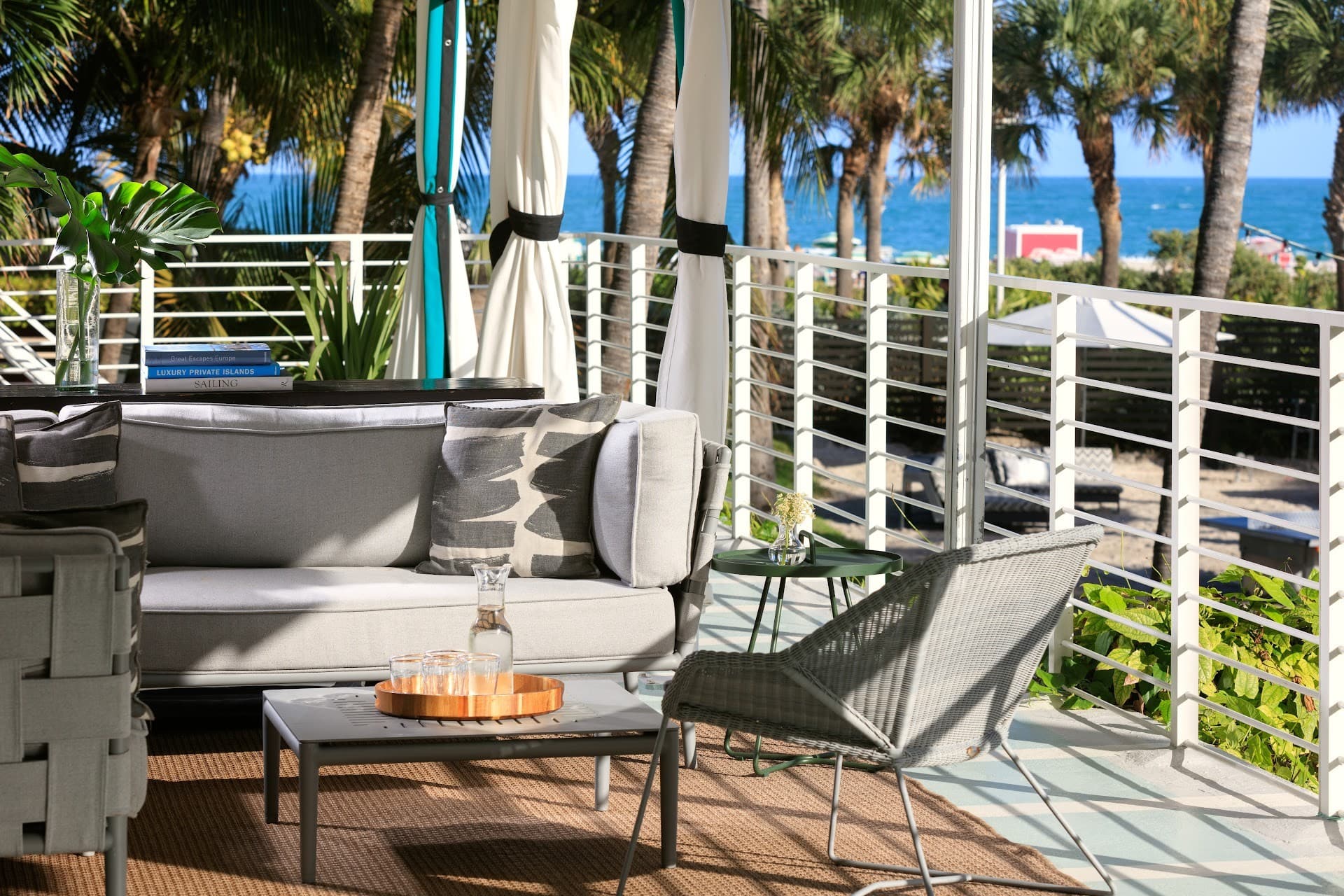 Kimpton Surfcomber Hotel outdoor seating Miami Beach