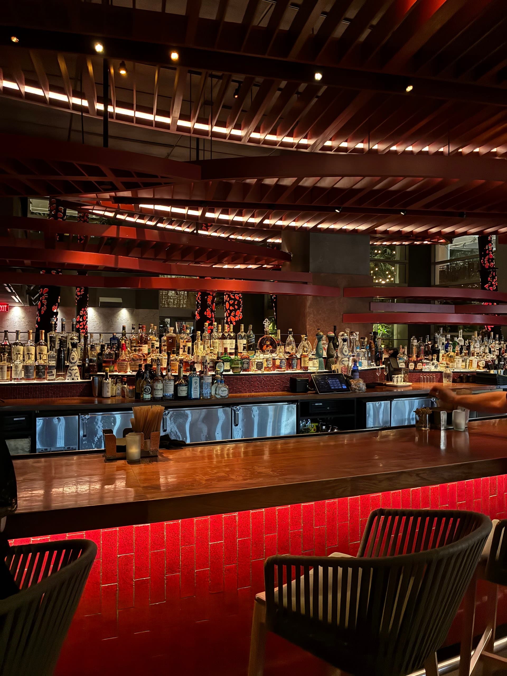 Stylish bar at Komodo Miami restaurant