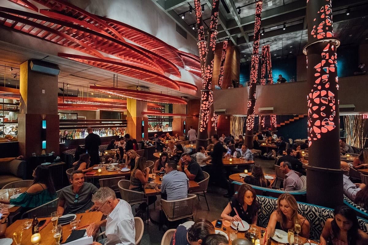 Interior view of Komodo Miami restaurant