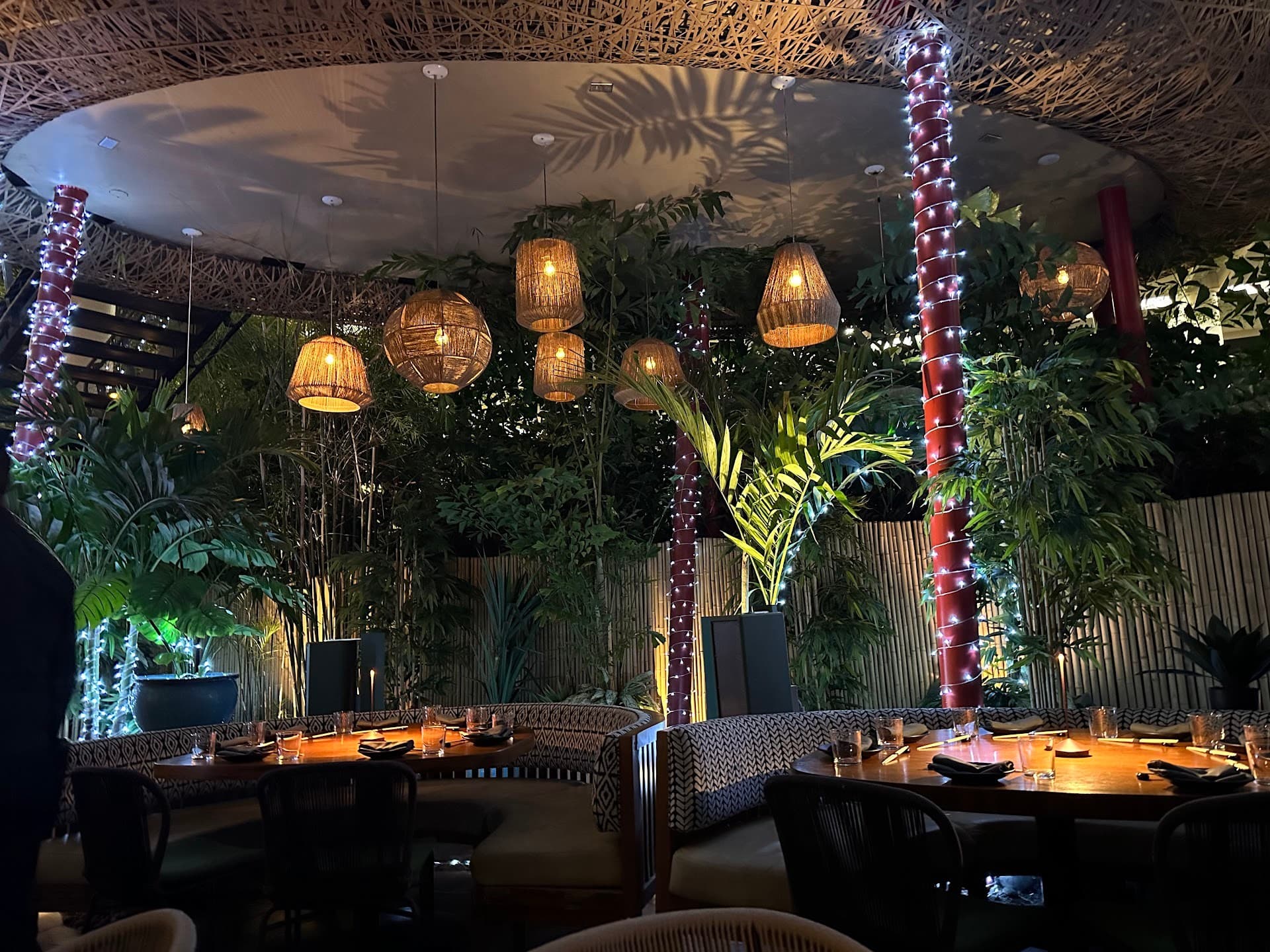 Stylish interior of Komodo Miami restaurant
