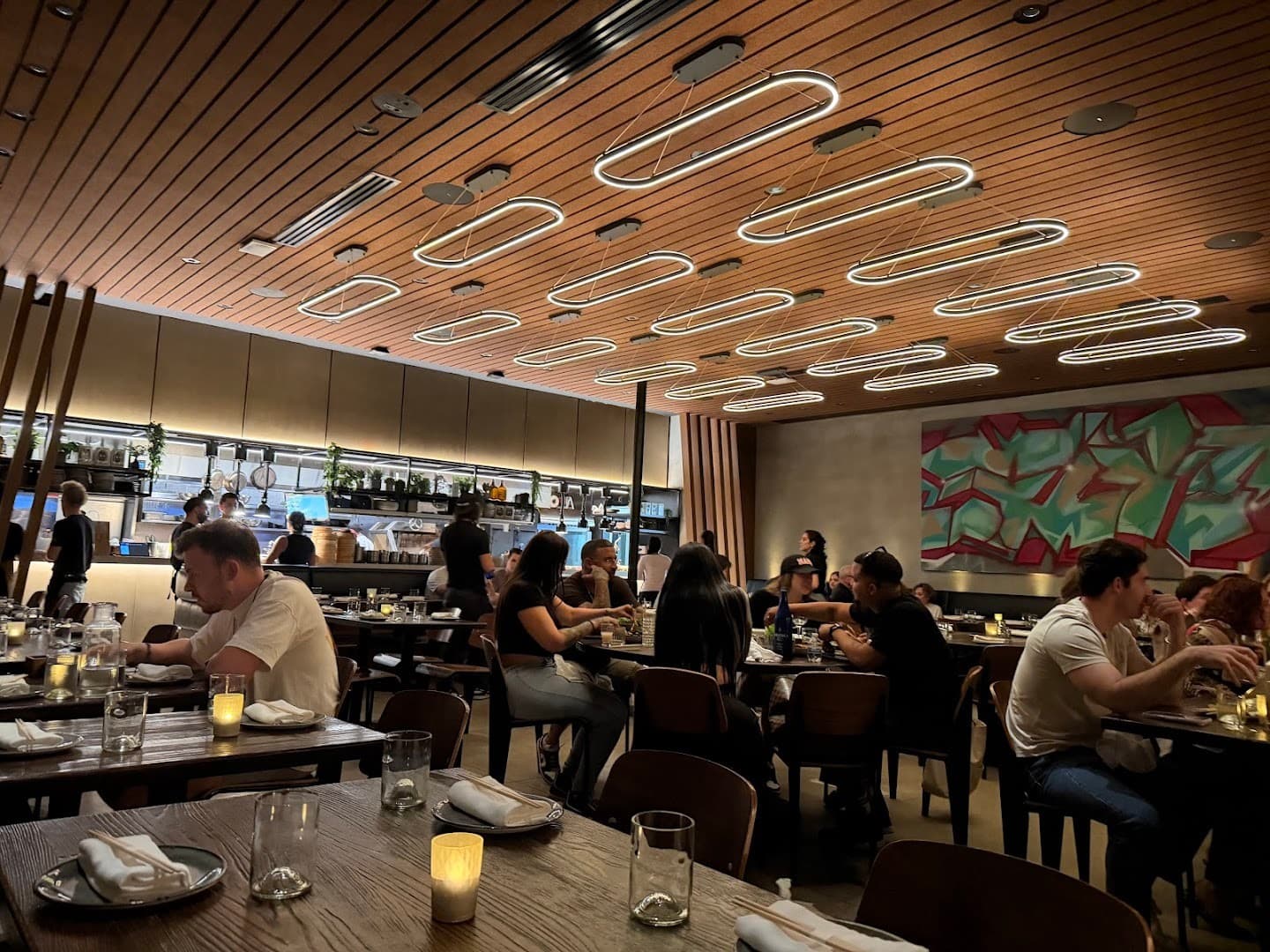 Dining scene at KYU Miami restaurant
