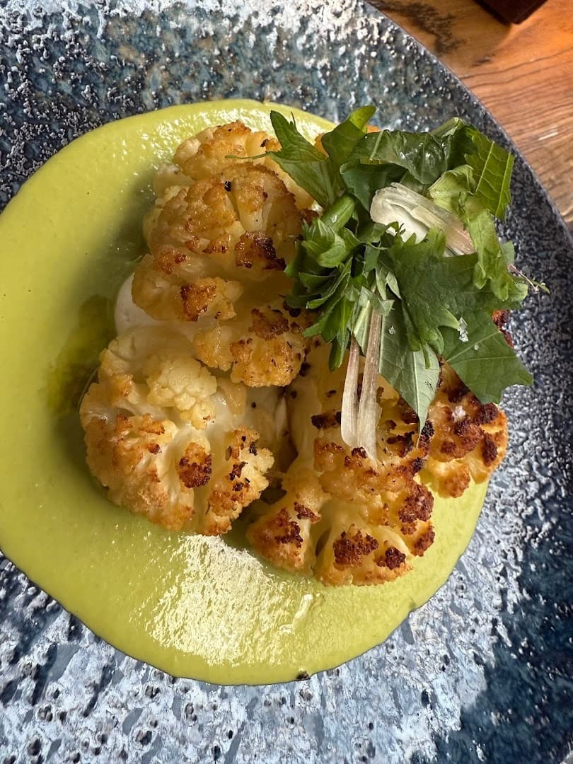Roasted cauliflower dish at KYU Miami