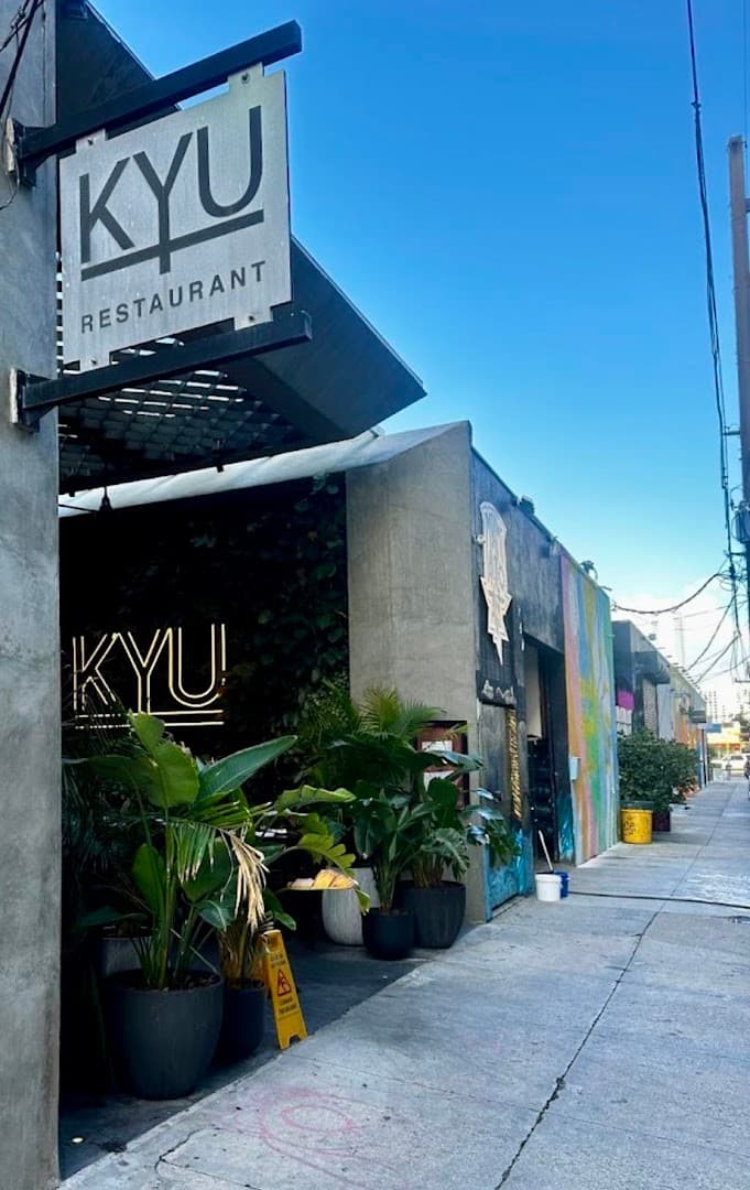 KYU restaurant exterior in Miami