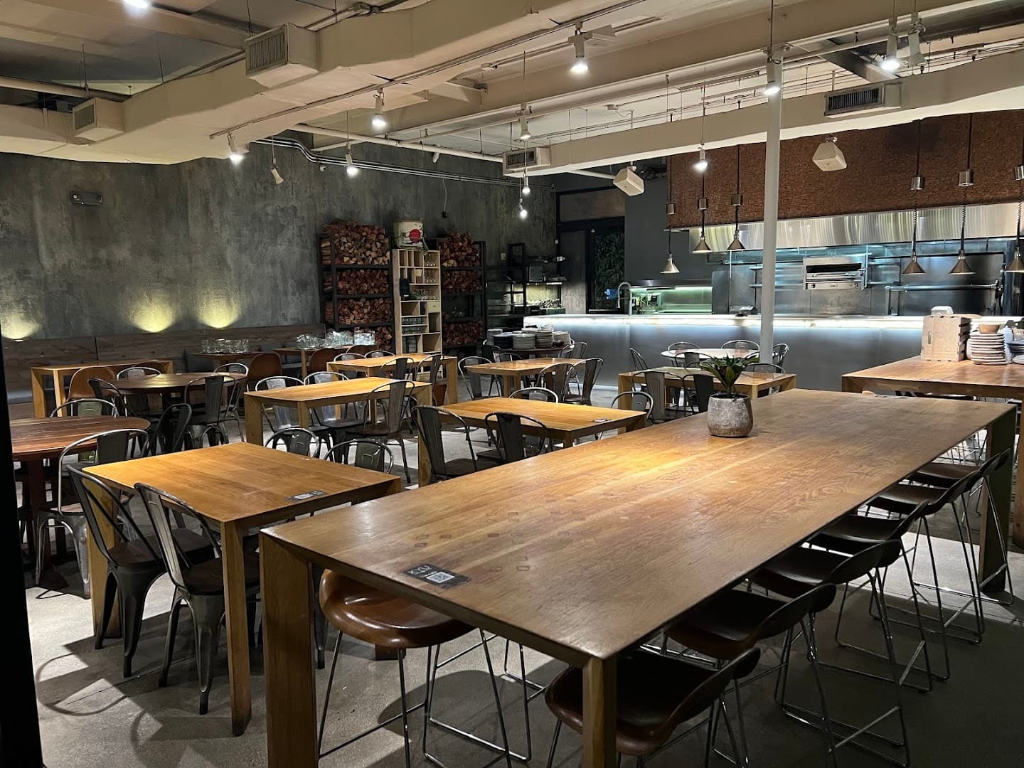 Interior of KYU Miami restaurant showcasing dining area
