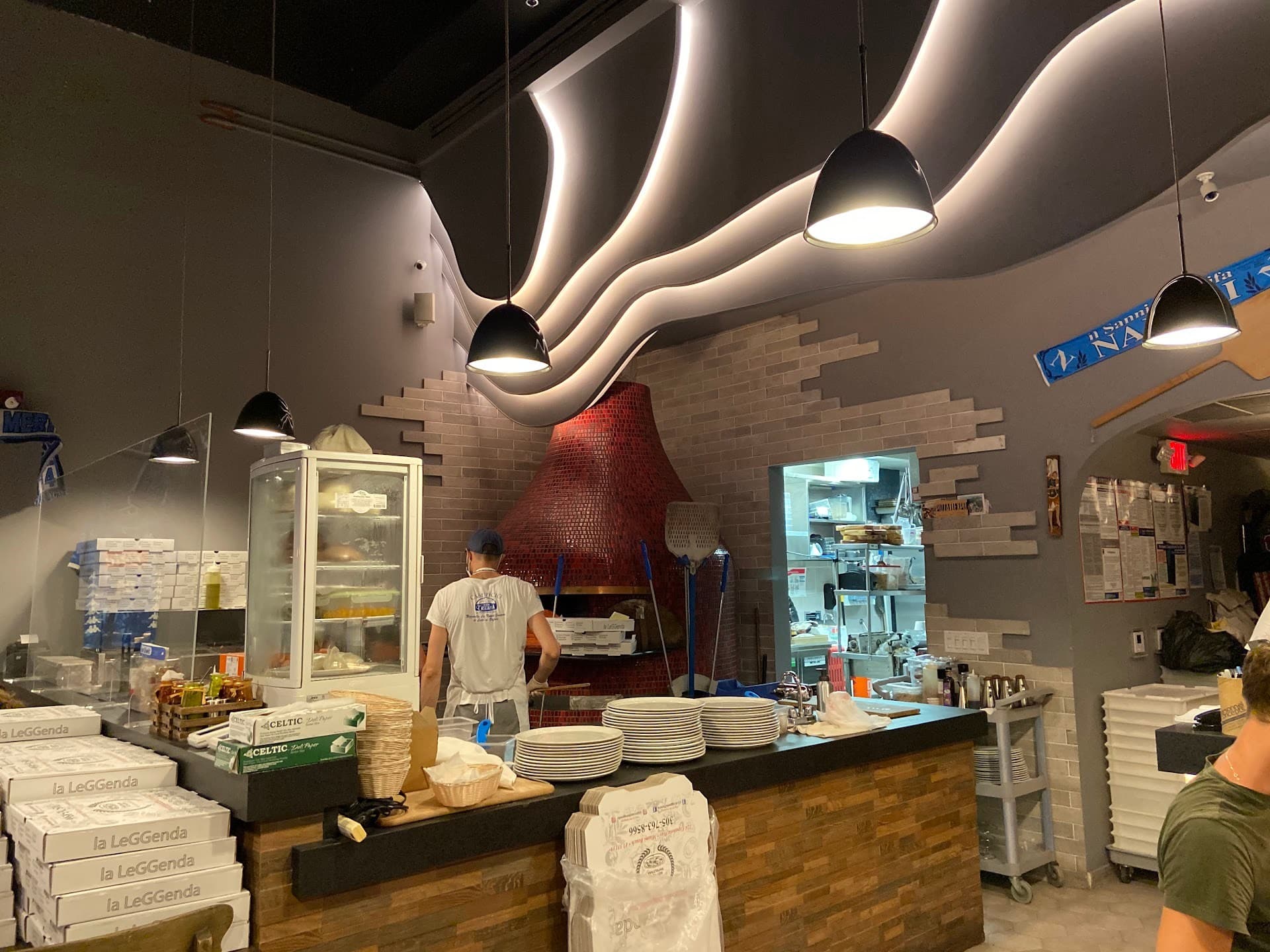 La Leggenda Pizzeria interior in Miami Beach