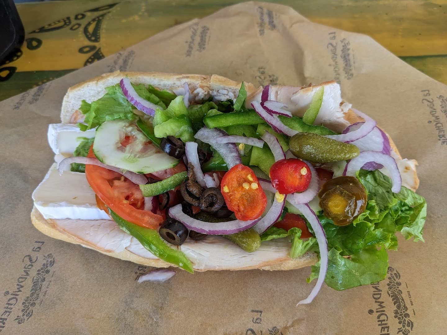 Delicious sandwich from La Sandwicherie Miami Beach