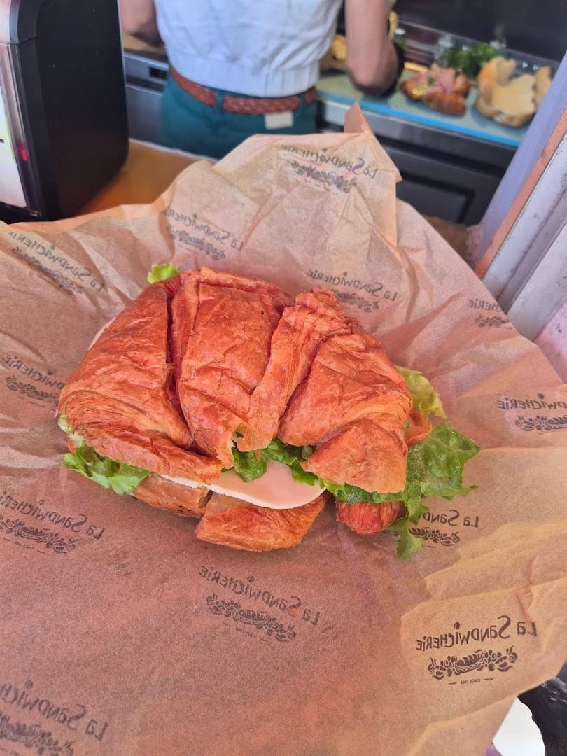 Croissant sandwich at La Sandwicherie Miami Beach