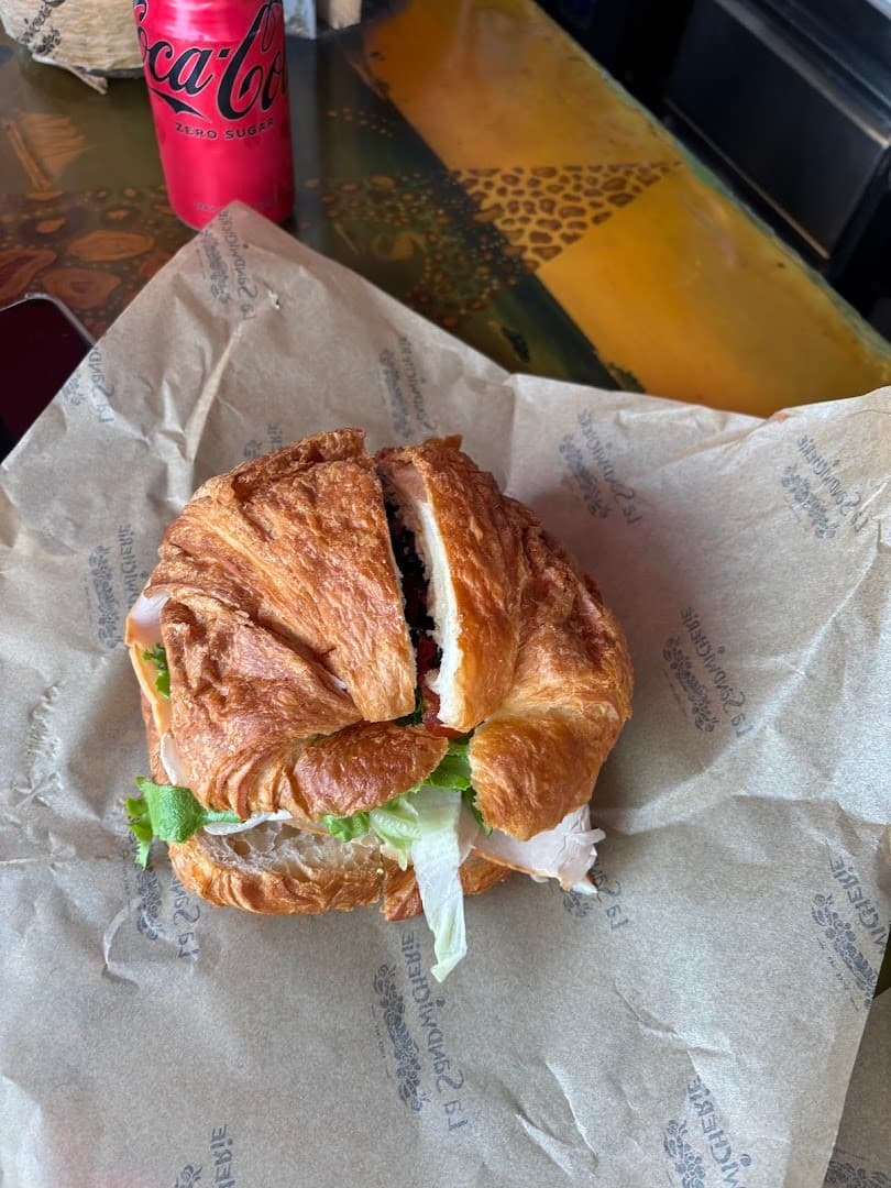 Croissant sandwich at La Sandwicherie Miami Beach