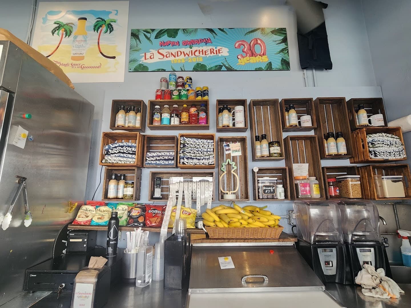 La Sandwicherie Miami Beach interior with decor