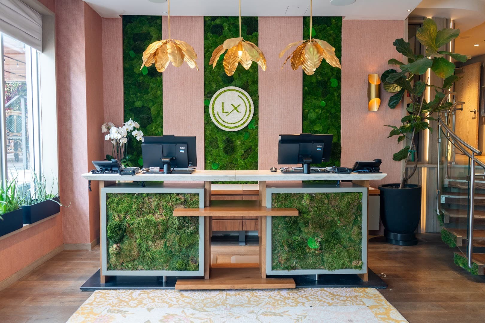 Lennox Miami Beach hotel lobby with greenery