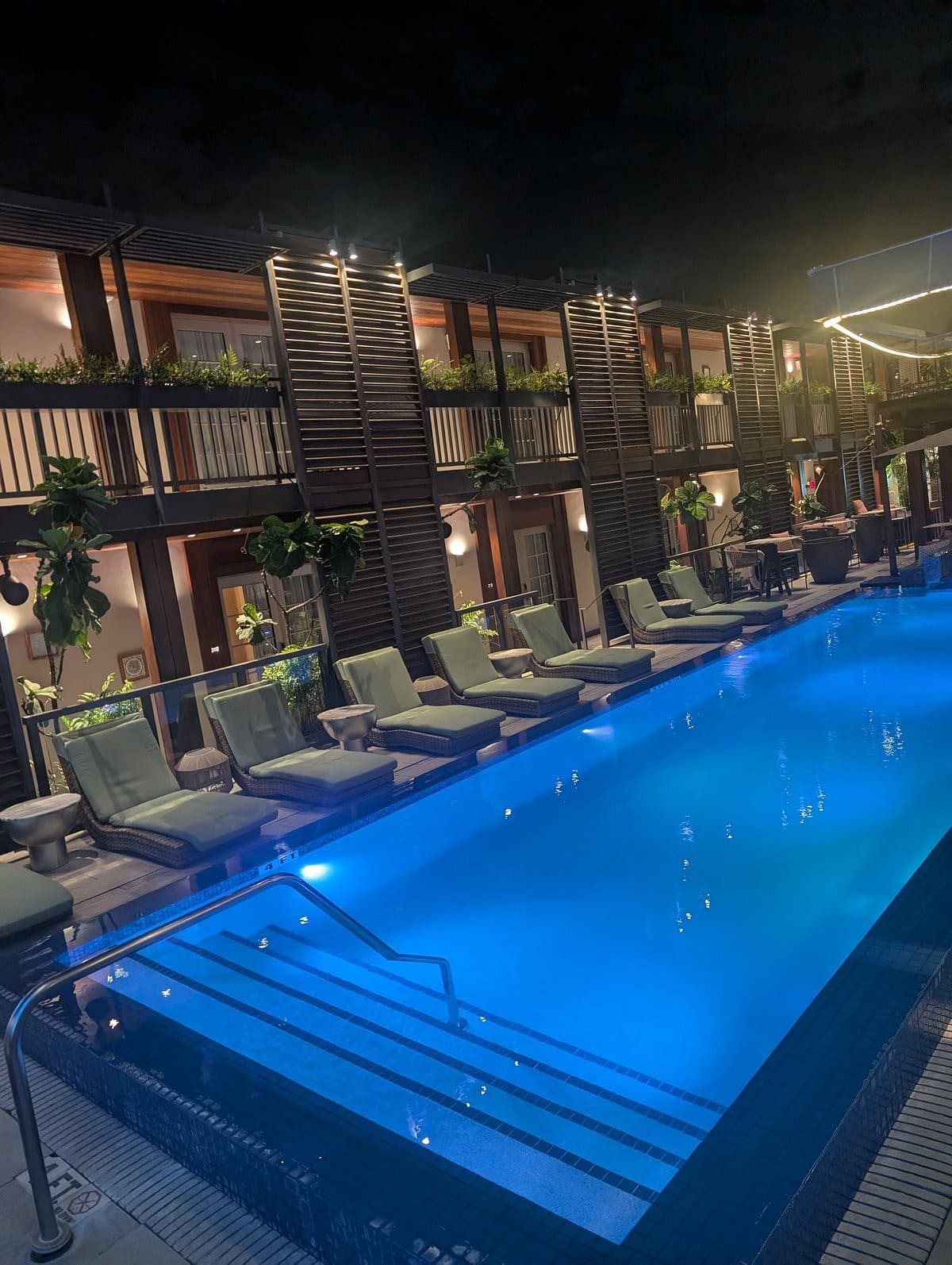 Lennox Miami Beach hotel pool at night
