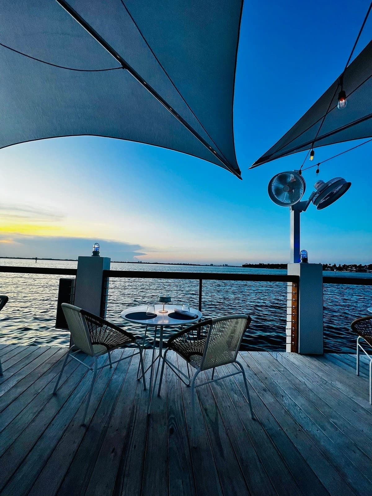 Lido Bayside restaurant view at sunset Miami Beach