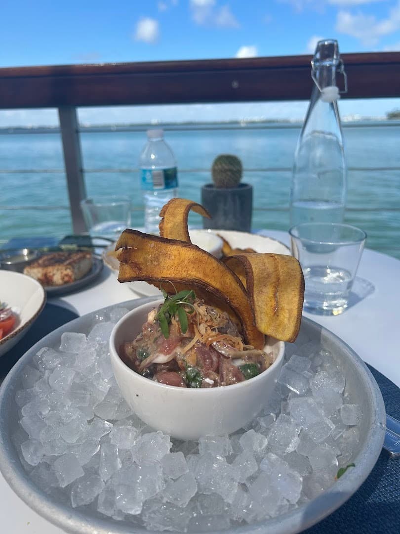 Delicious ceviche dish at Lido Bayside in Miami Beach
