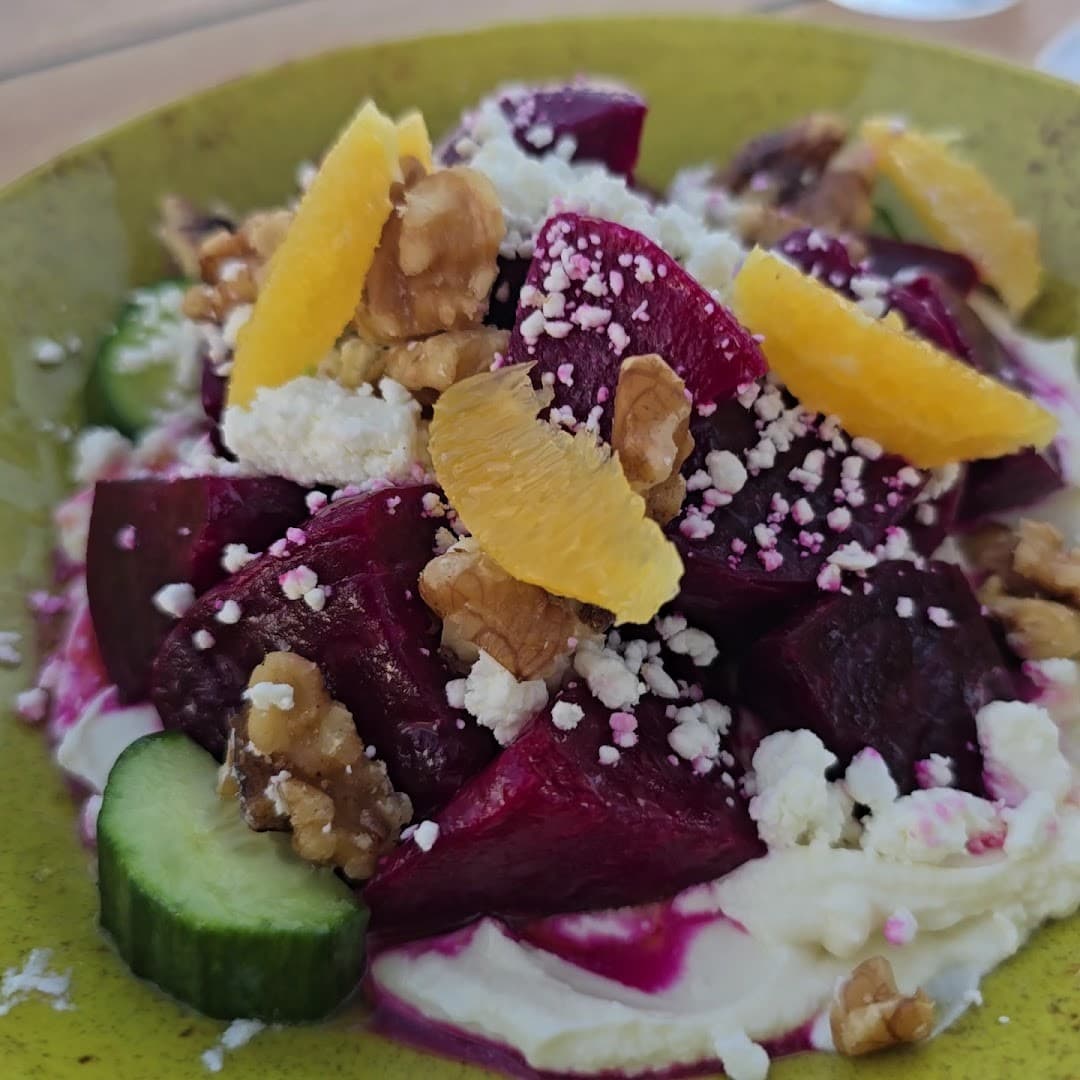 Beet salad with walnuts and oranges at Lido Bayside, Miami Beach