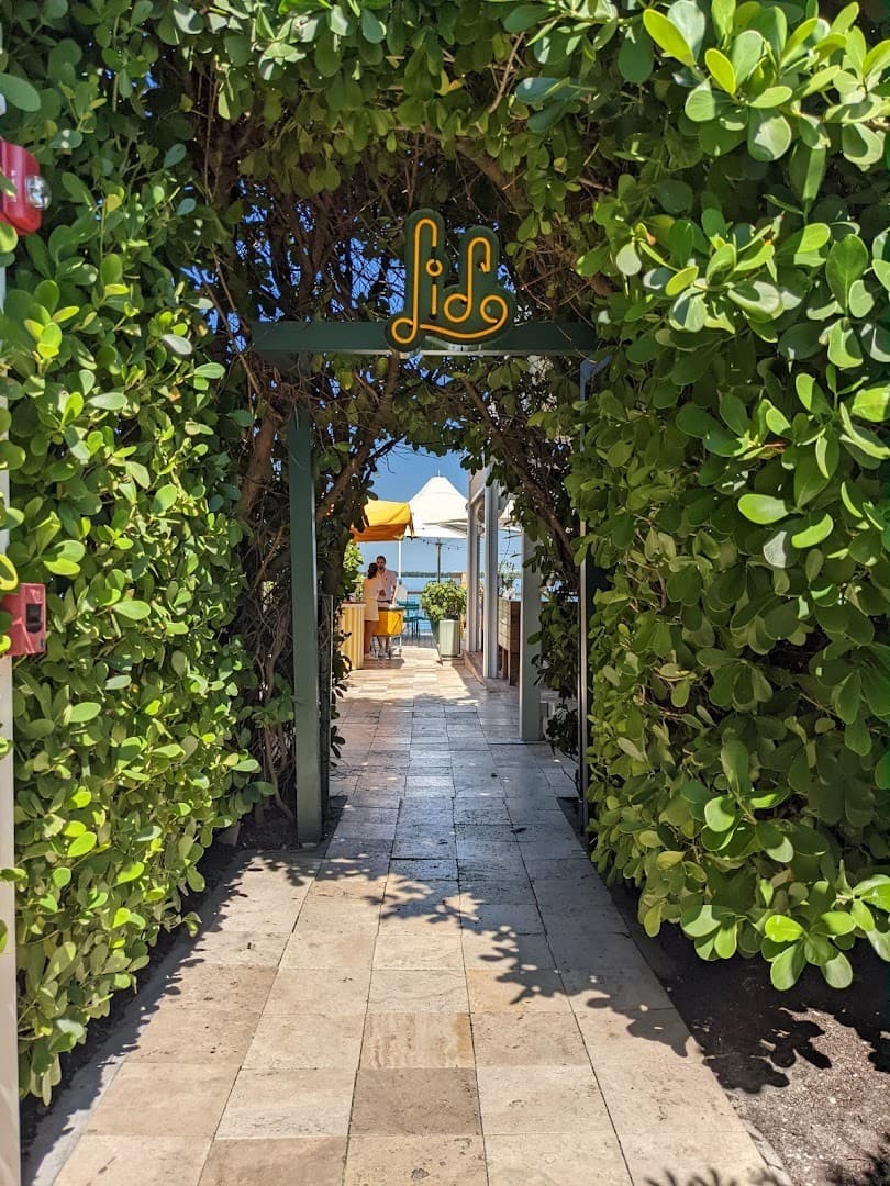 Entrance to Lido Bayside restaurant in Miami Beach