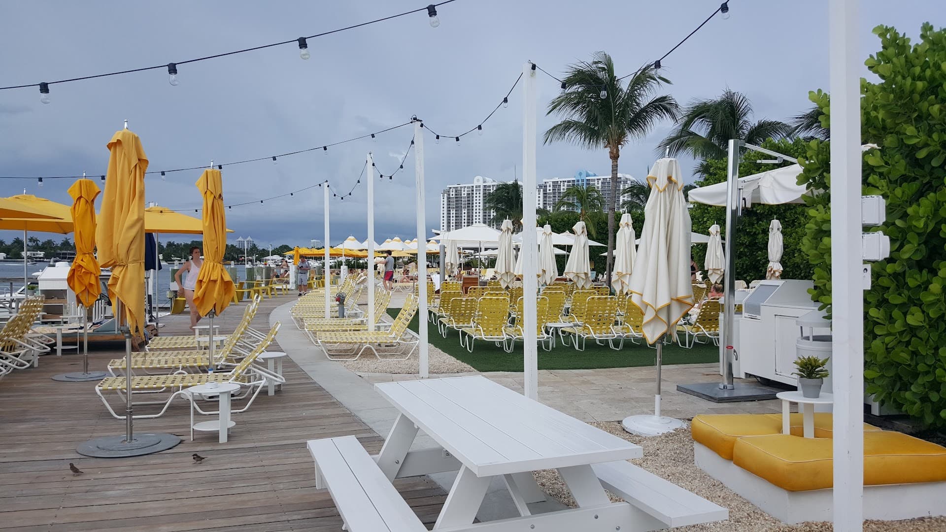 Lido Bayside outdoor seating area Miami Beach