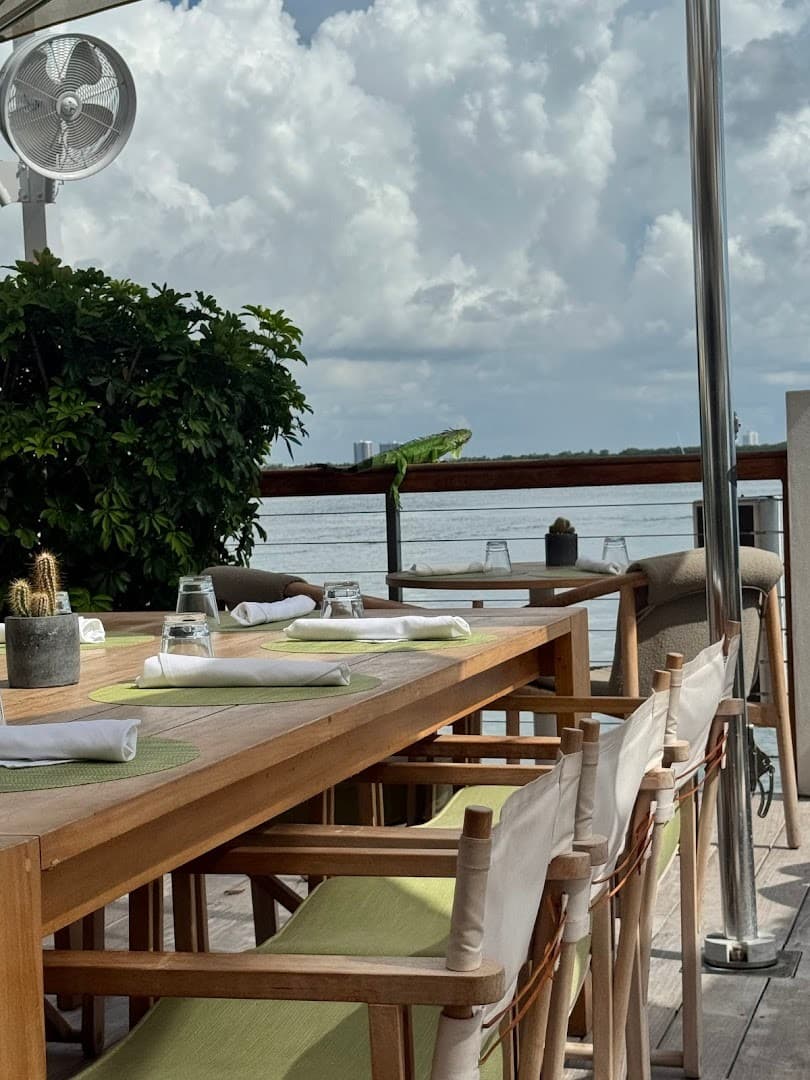 Lido Bayside outdoor dining view Miami Beach