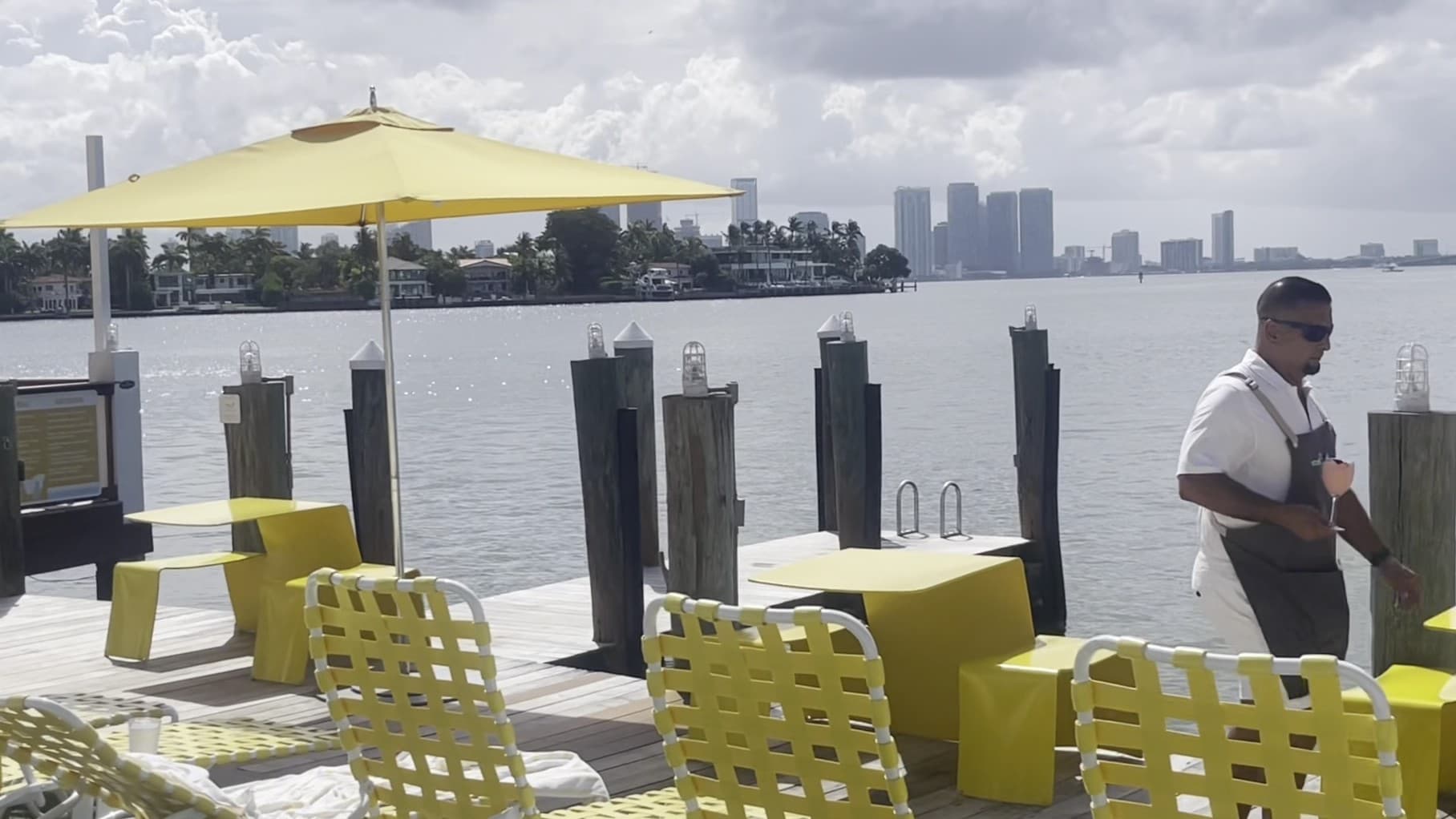 Lido Bayside patio seating in Miami Beach