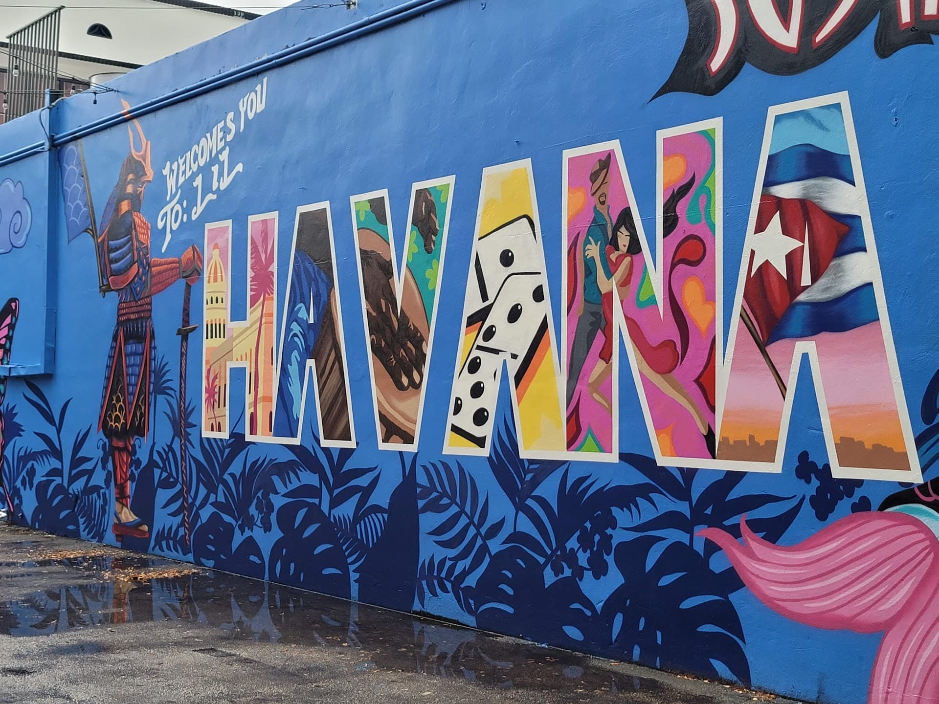 Colorful mural in Little Havana, Miami
