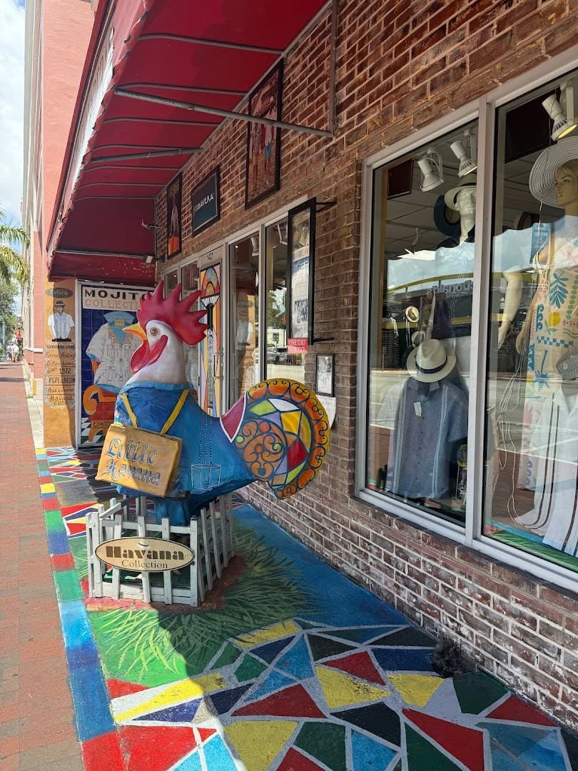 Colorful rooster installation in Little Havana, Miami