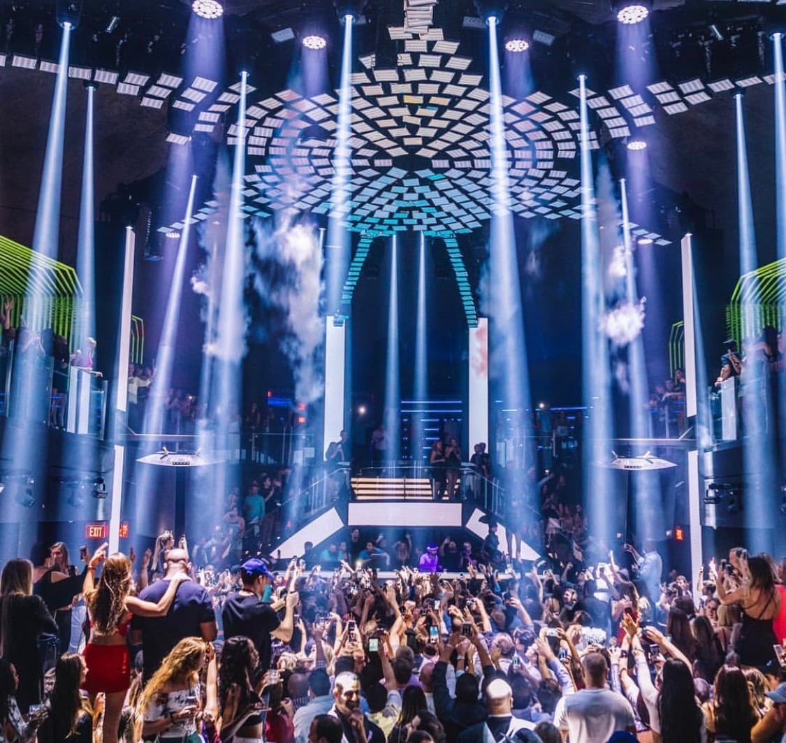 LIV Nightclub vibrant dancefloor in Miami Beach