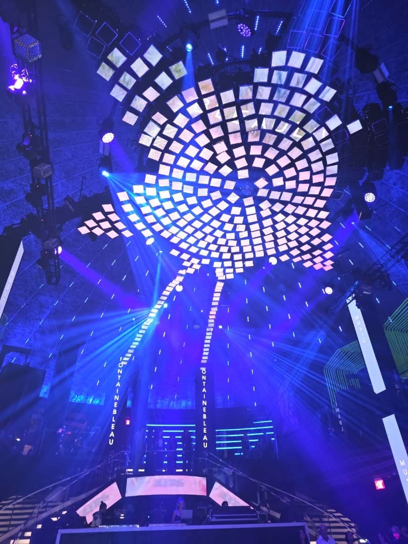 LIV Nightclub interior with vibrant lights Miami Beach