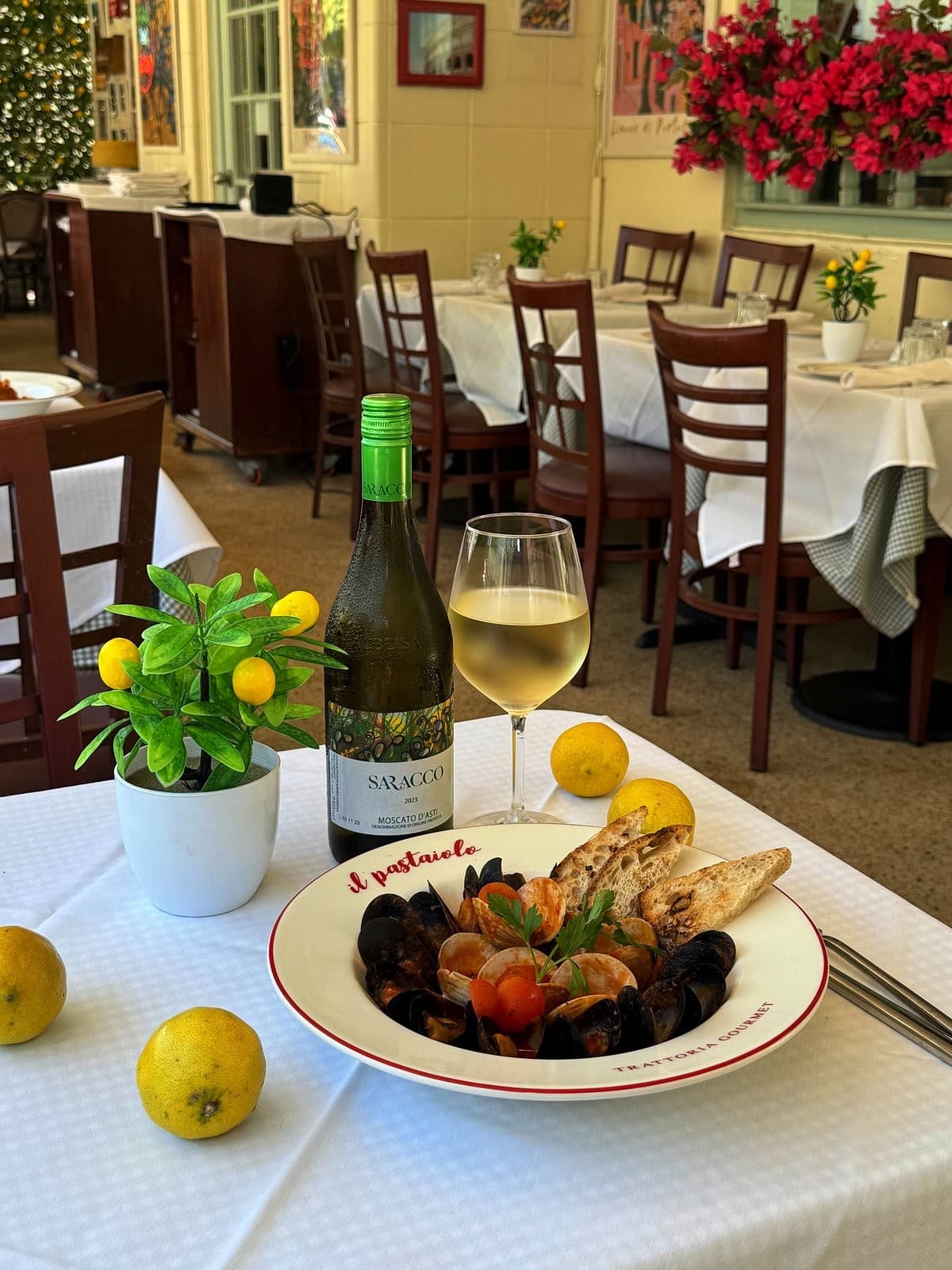 Dining scene at ll Pastaiolo in Miami Beach