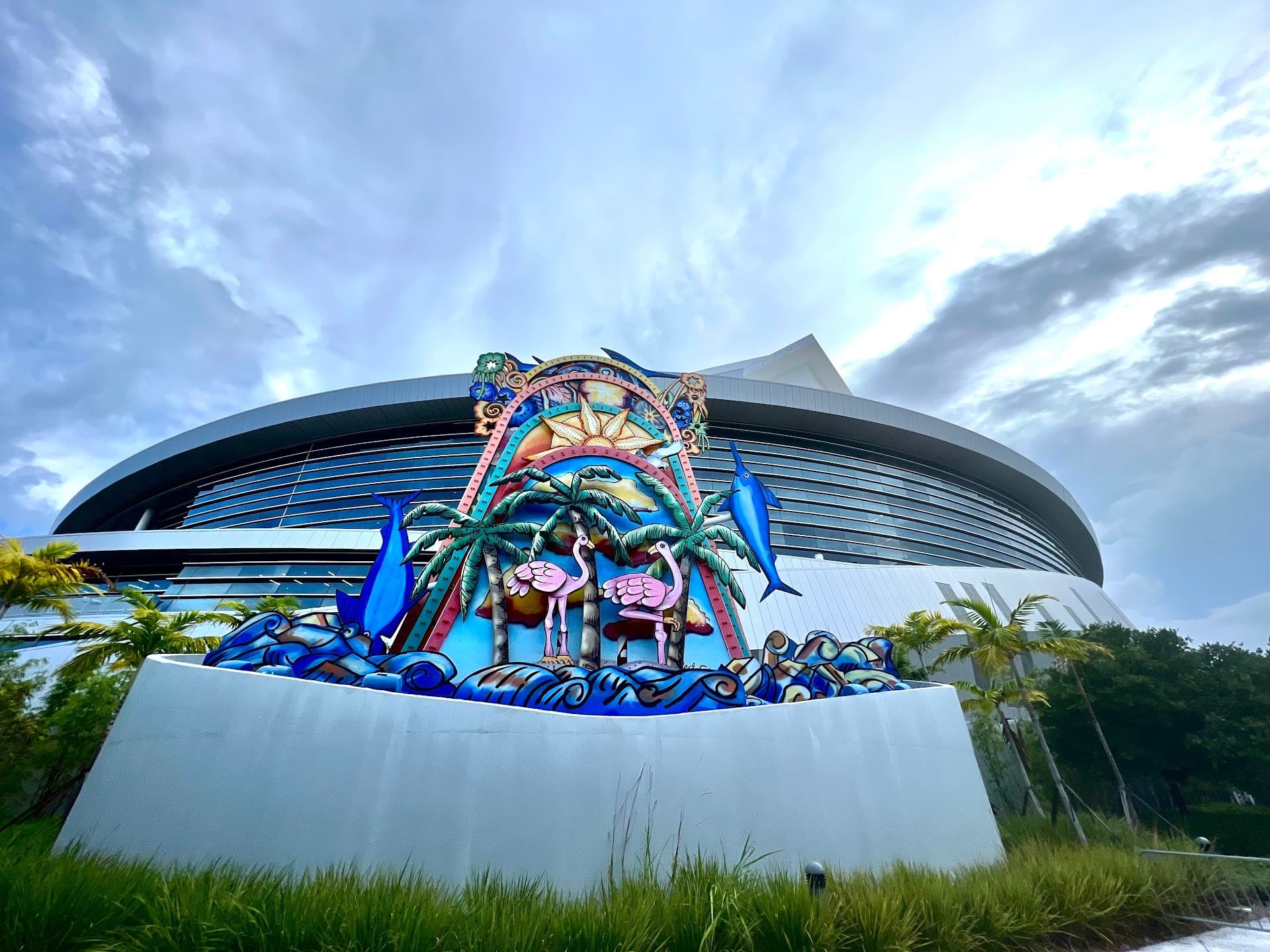 Colorful installation at LoanDepot Park in Miami