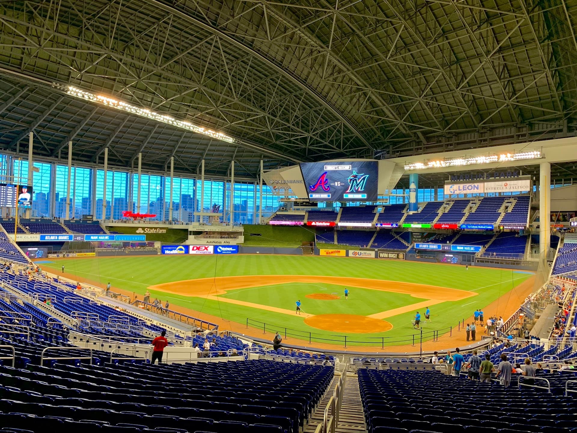 LoanDepot Park interior view in Miami